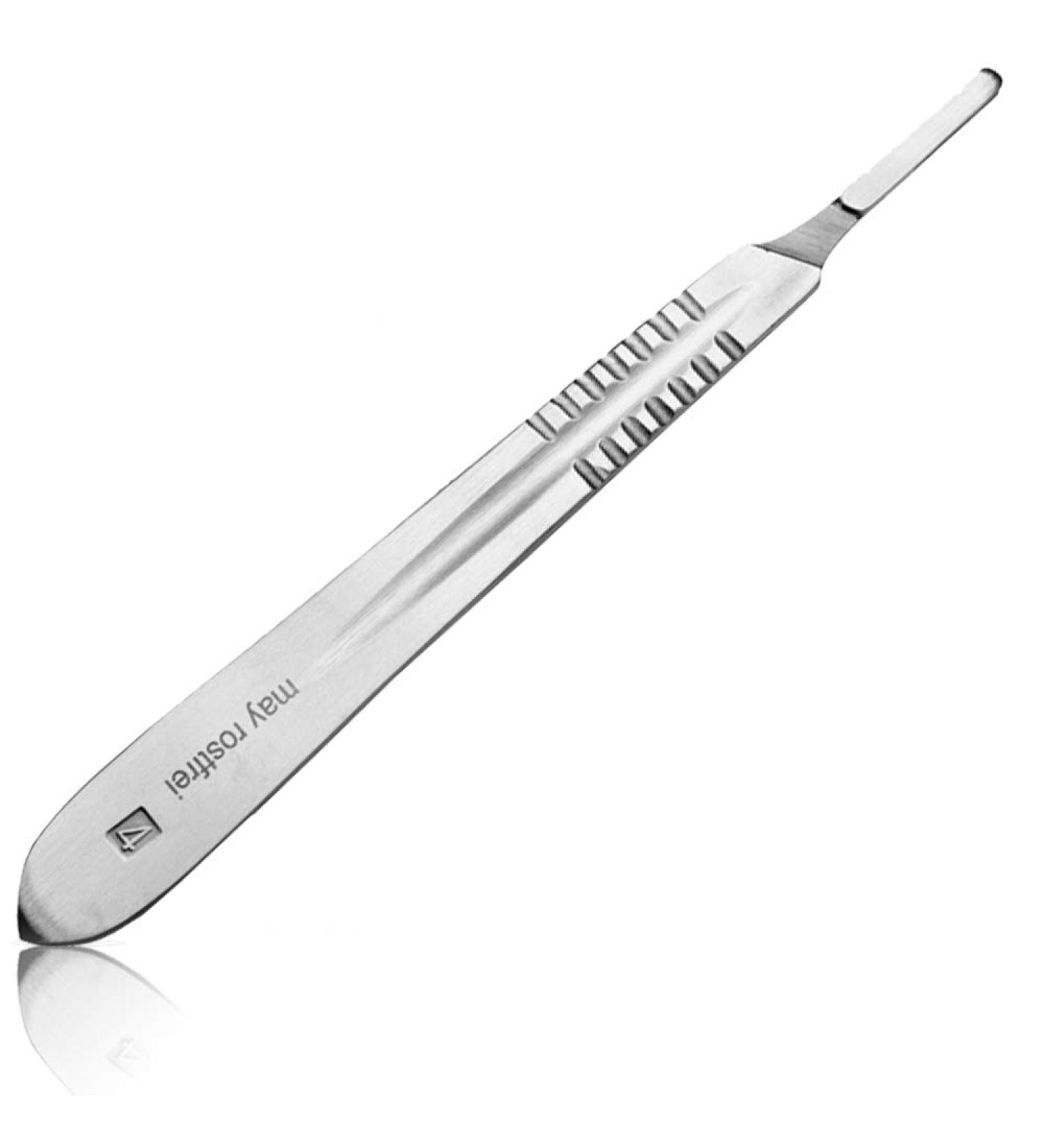 May - Scalpel holder figure no. 4 - scalpel handle - blade holder for disposable scalpel blades - stainless steel