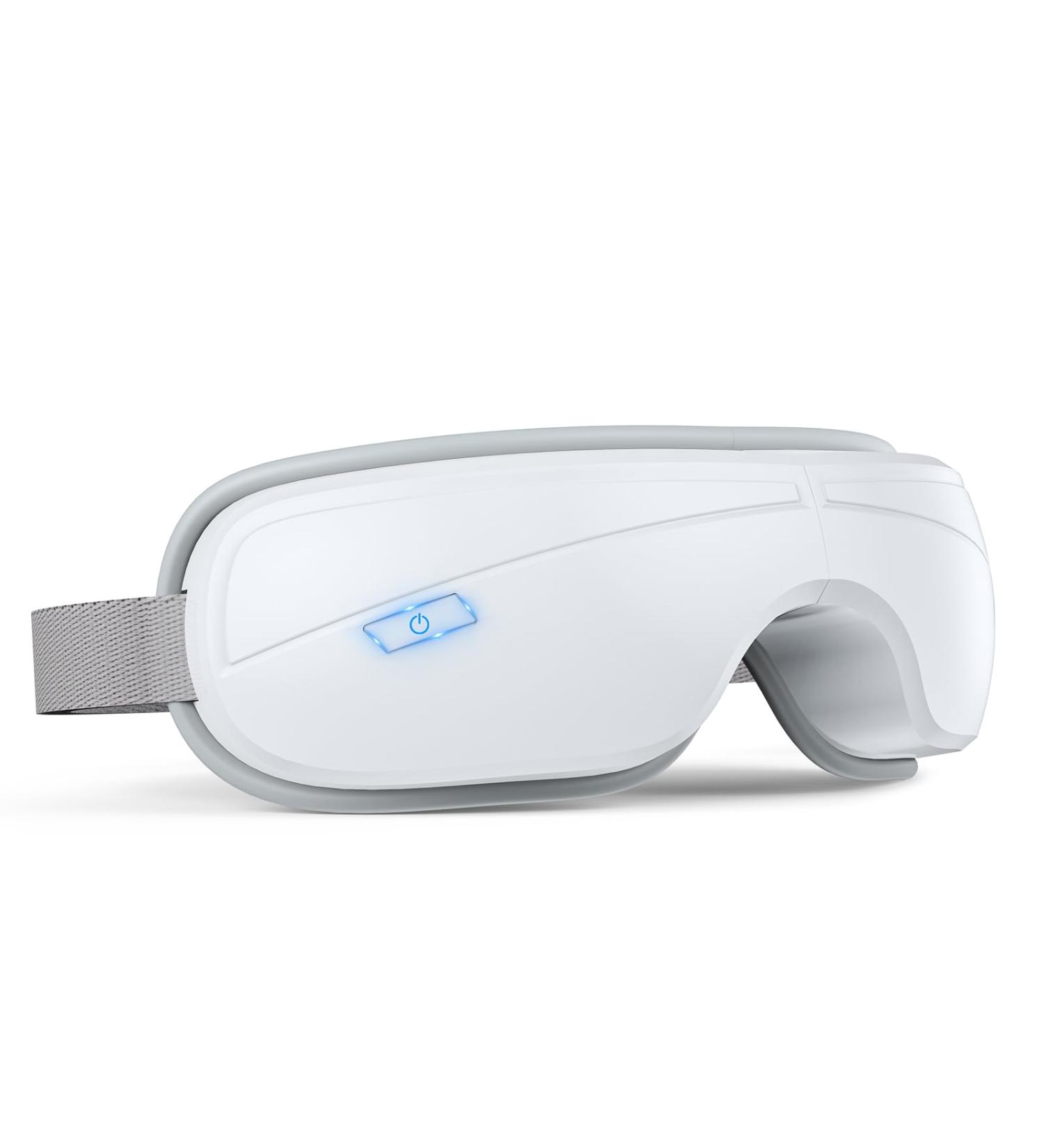 Mivo Eye Massager with Heat - Rechargeable Heated Eye Mask for Headache Relief & Stress Relief | Perfect for Dry Eyes Screen Fatigue & Travel (Grey - Buy Online on GoSupps.com