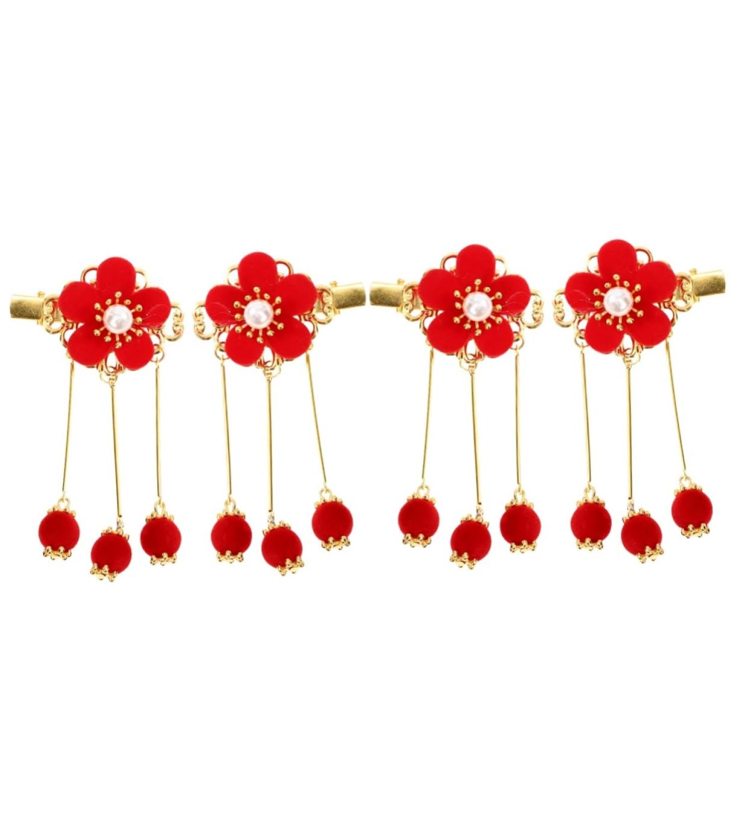 2 Pairs children's hanfu hairpin qipao hair accessories asian hair accessories chinese new year hair bow asian hair pins vintage hair clips Children Hairpins flowers Baby - Buy Online on GoSupps.com