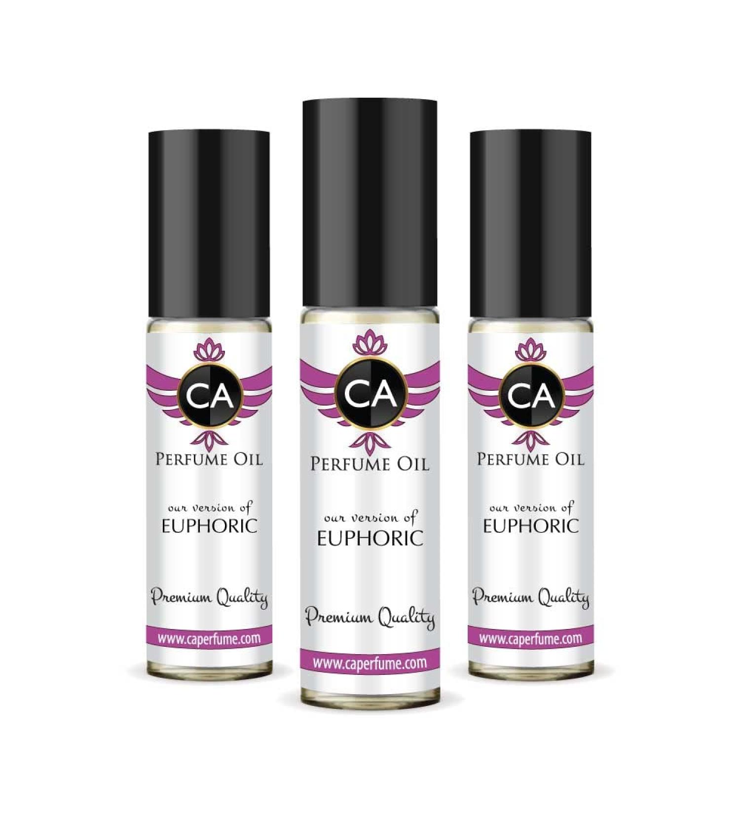 CA Perfume Impression of Calvin K. Euphoric For Women Replica Fragrance Body Oil Dupes Alcohol-Free Essential Aromatherapy Sample Travel Size Concentrated Long Lasting Attar Roll-On 0.3 Fl Oz-X3 - Buy Online on GoSupps.com