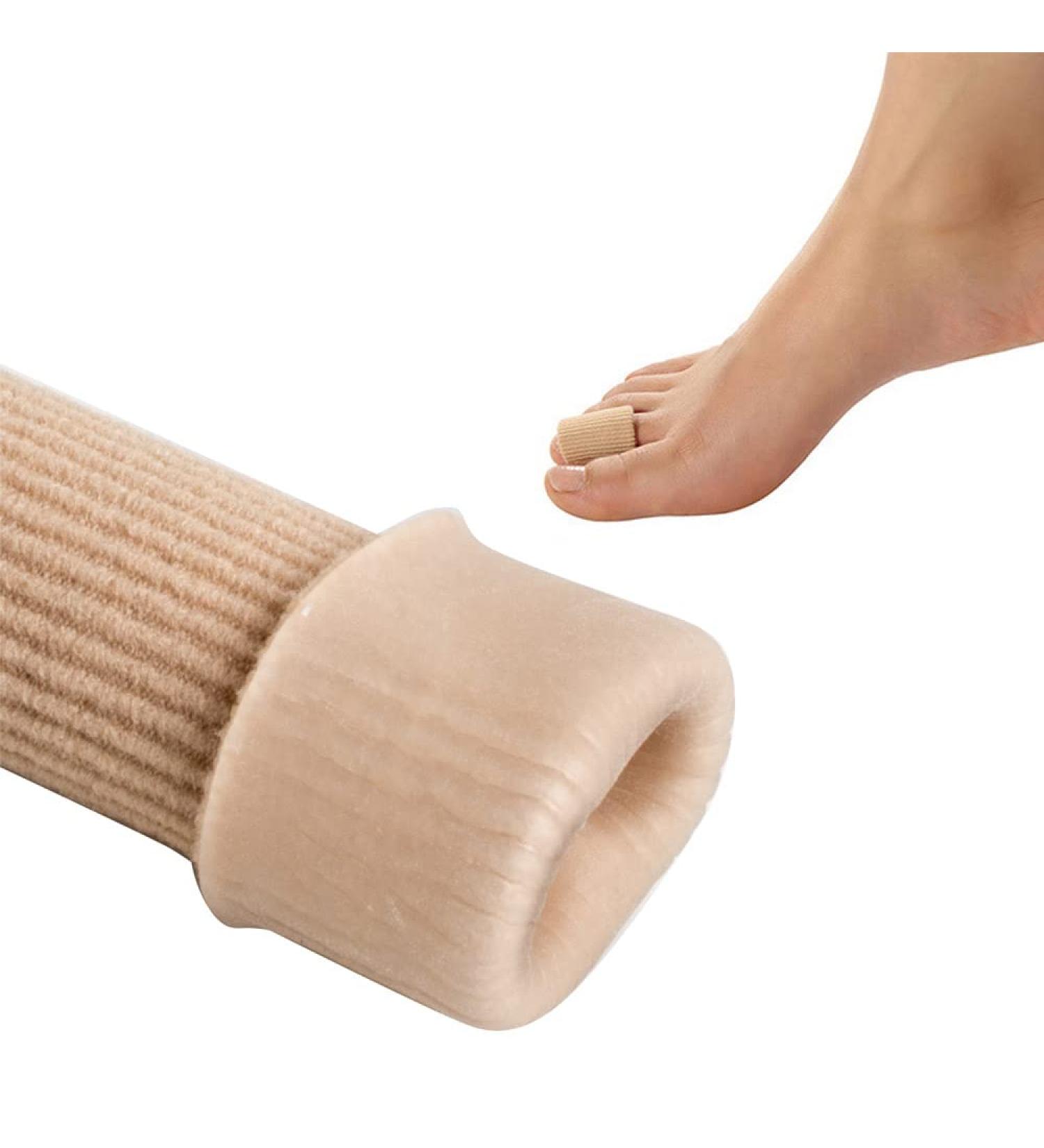Open Toe Tubes Fabric Gel Lined Sleeve Protectors - 6 Pack for Corns, Blisters, Hammertoes - Buy Online on GoSupps.com