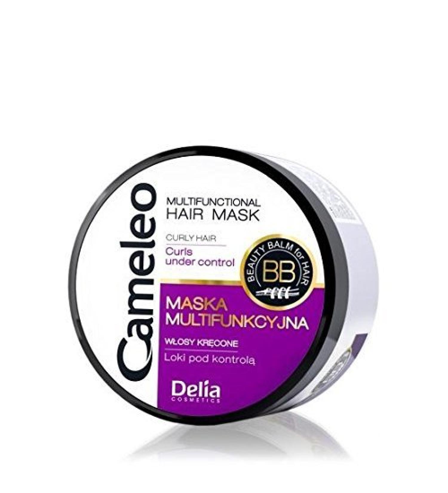 Cameleo - multifunctional keratin anti frizz mask for curly and rebellious hair with argan oil and keratin - increased elexibility & softness - 200ml