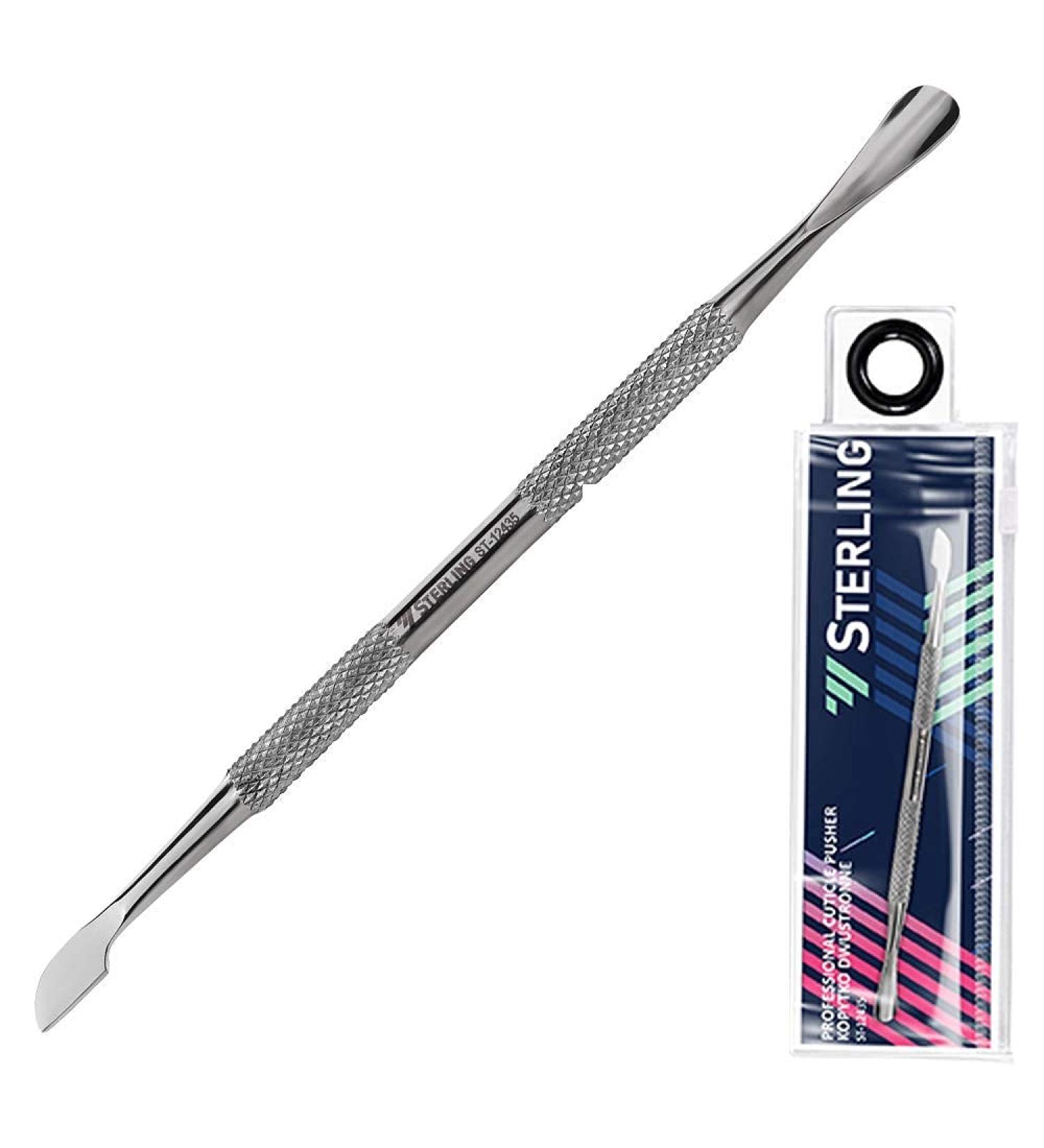 STERLING Professional cuticle pusher with different working ends comfort for manicure and pedicure double-sided and non-slip scraper and spatula ST-12435 - Buy Online on GoSupps.com