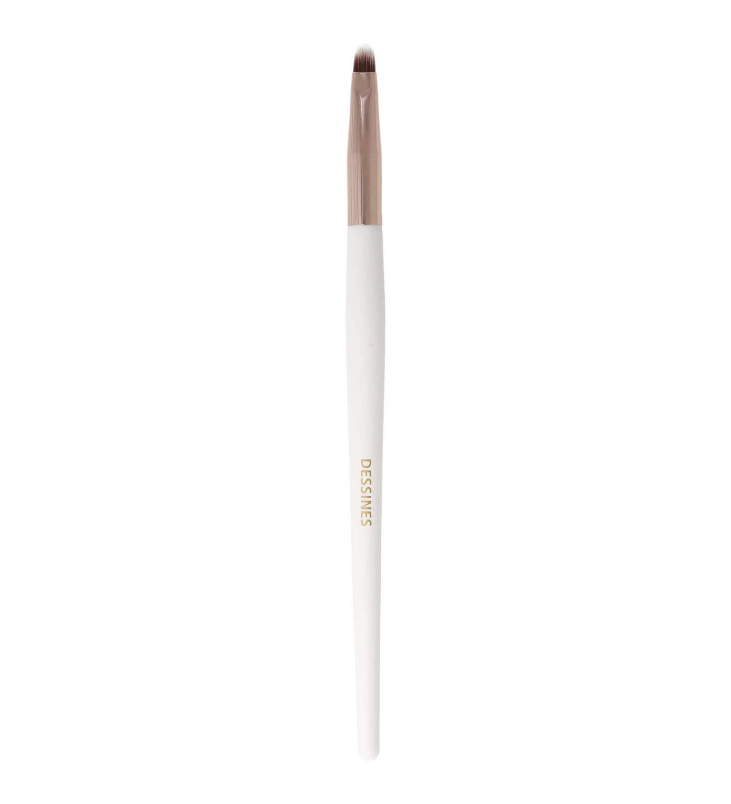 DESSINES Vegan Makeup Brush TU-785 - Professional Eyeliner Brush with Natural Wooden Handle | Cream White | International Shipping - Buy Online on GoSupps.com