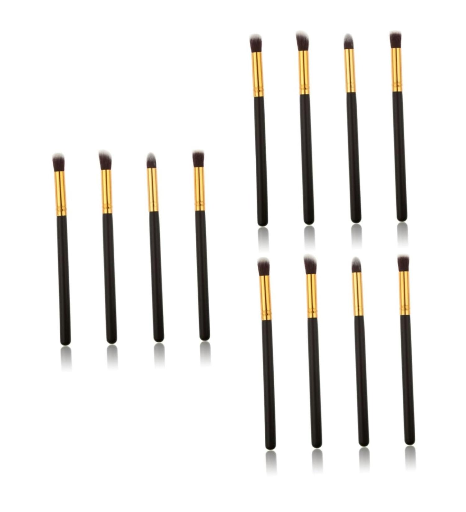 Baluue 12 Pcs Eye Make-up Brush Kit Eye Makeup Brushes Eye Cosmetic Brushes Eyeshadow Stick Makeup Pencil mediumx3pcs Black+goldx3pcs - Buy Online on GoSupps.com