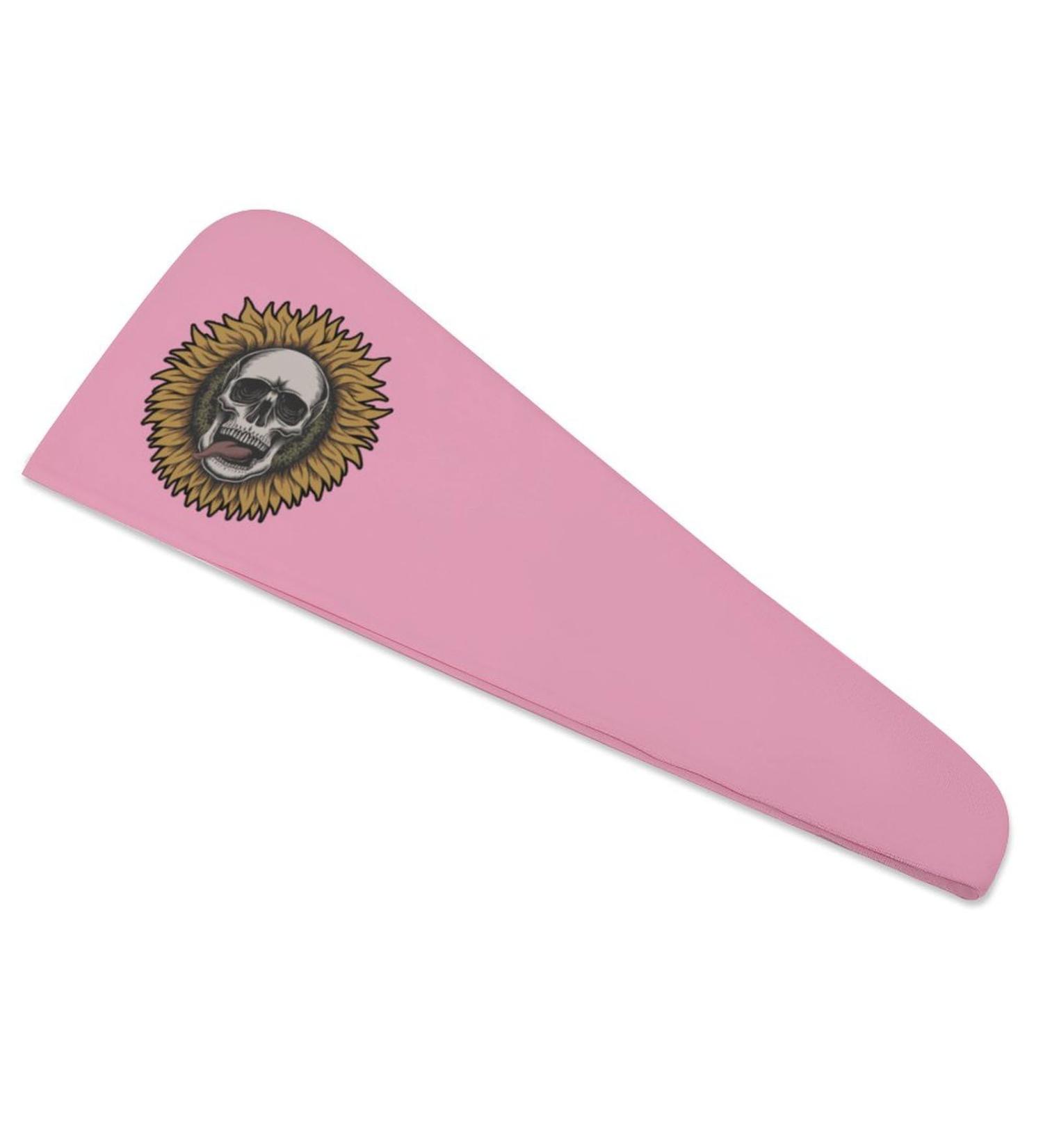 Sunflower Skull Microfiber Hair Towel Wrap for Women - Super Absorbent Hair Turban (10"x26 - Buy Online on GoSupps.com