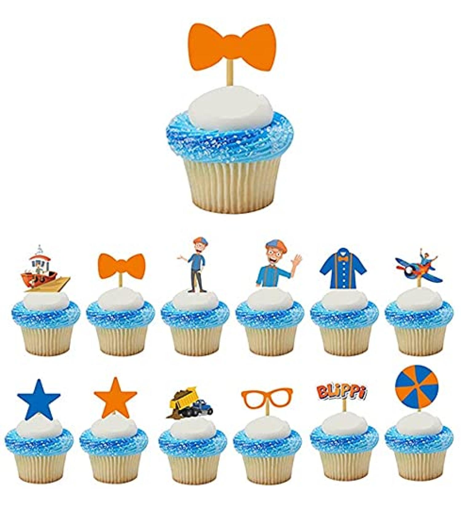 24pcs Cartoon Uncle Cupcake Toppers Picks - Birthday Party Supplies for Kids - Buy Online on GoSupps.com