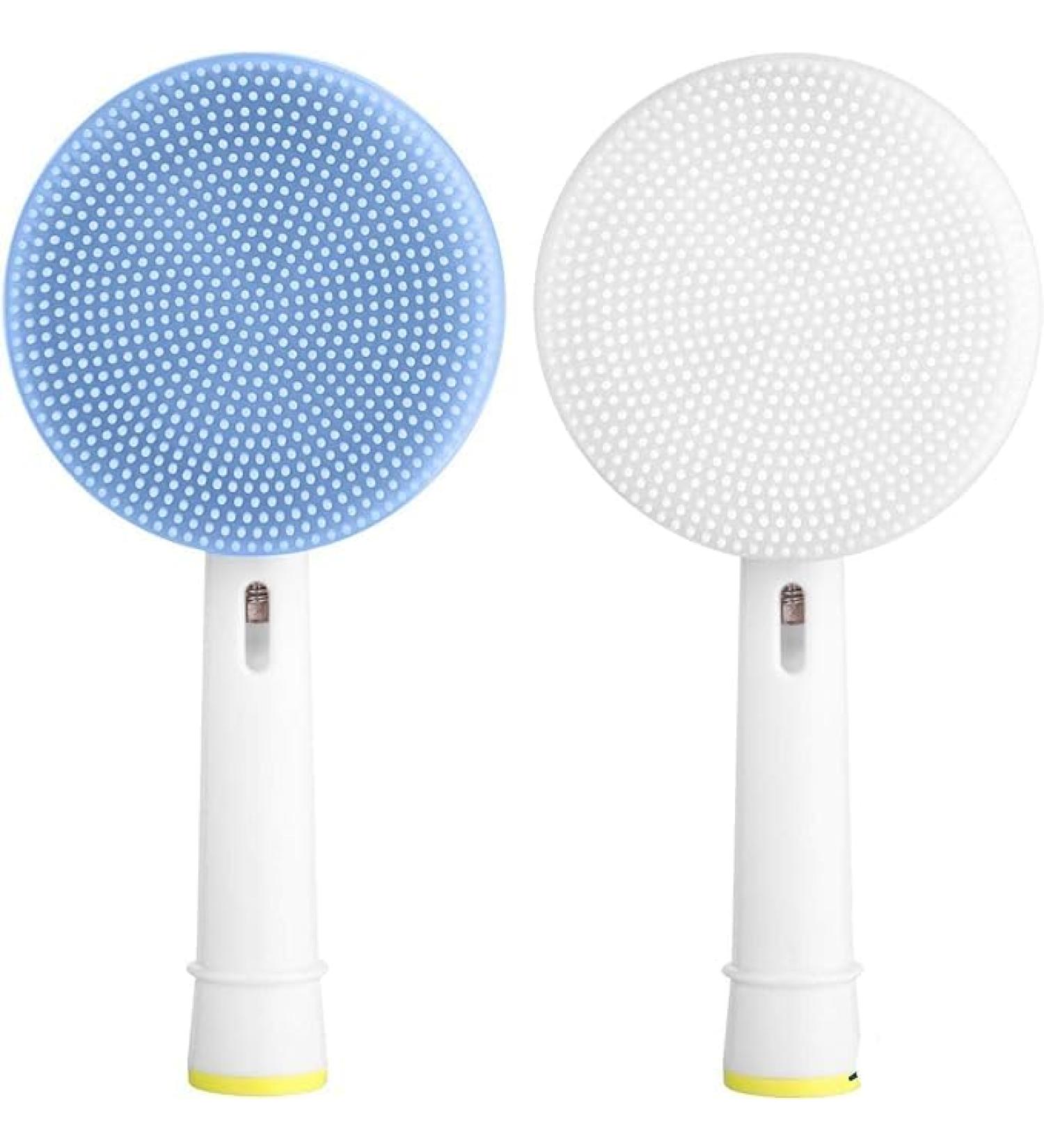 Facial Cleansing Brush Replacement Head Compatible with Oral B Braun Electric Toothbrush Bases-2 Waterproof Silicone Face Spin Brushes for Cleansing Exfoliating Deep Cleaning & Massaging - Buy Online on GoSupps.com