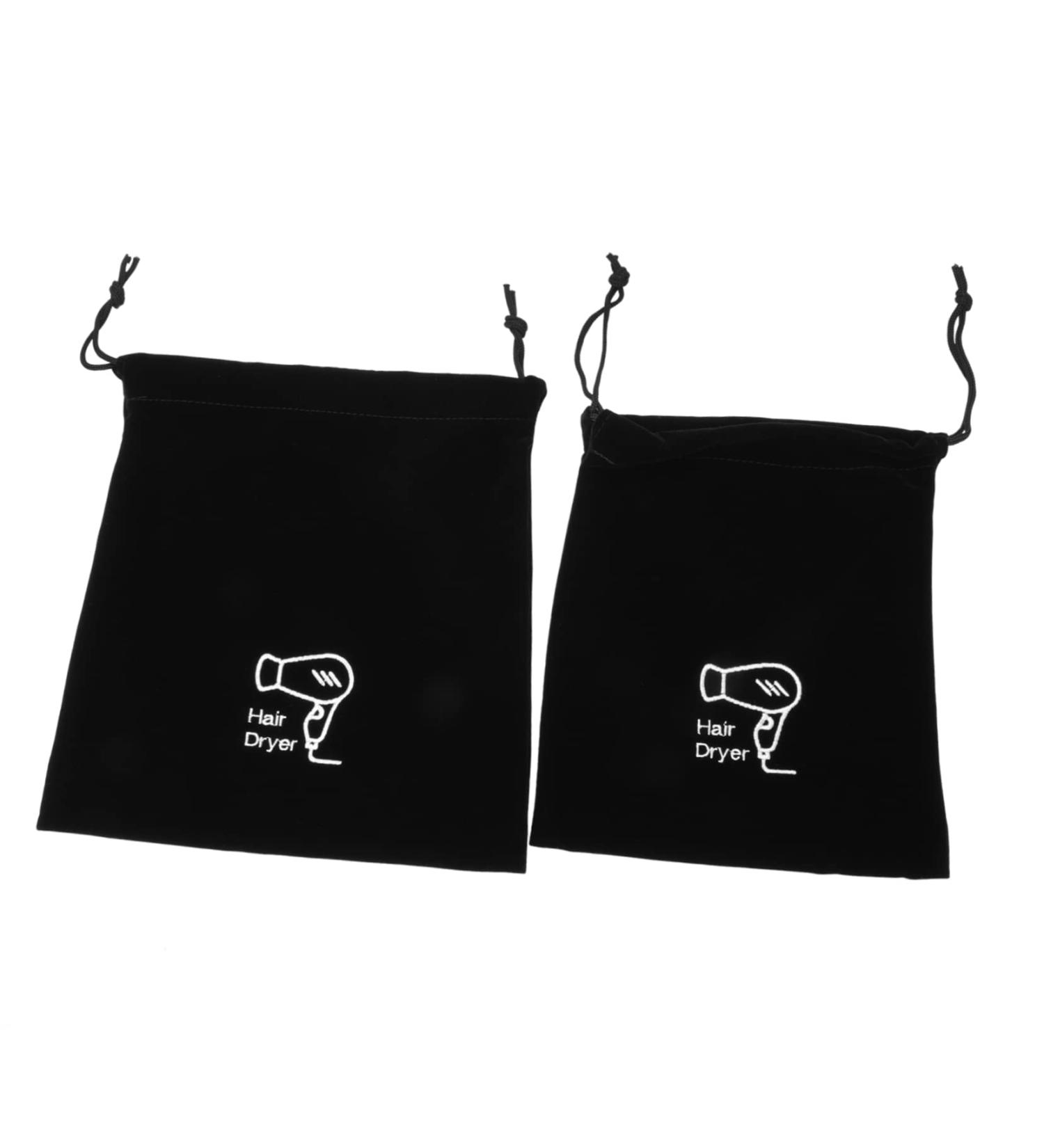 MUSISALY 2pcs Storage Bag Practical Storage Pouch Drawstring Closure Cover Toiletry Organizer Black Velvet - Buy Online on GoSupps.com