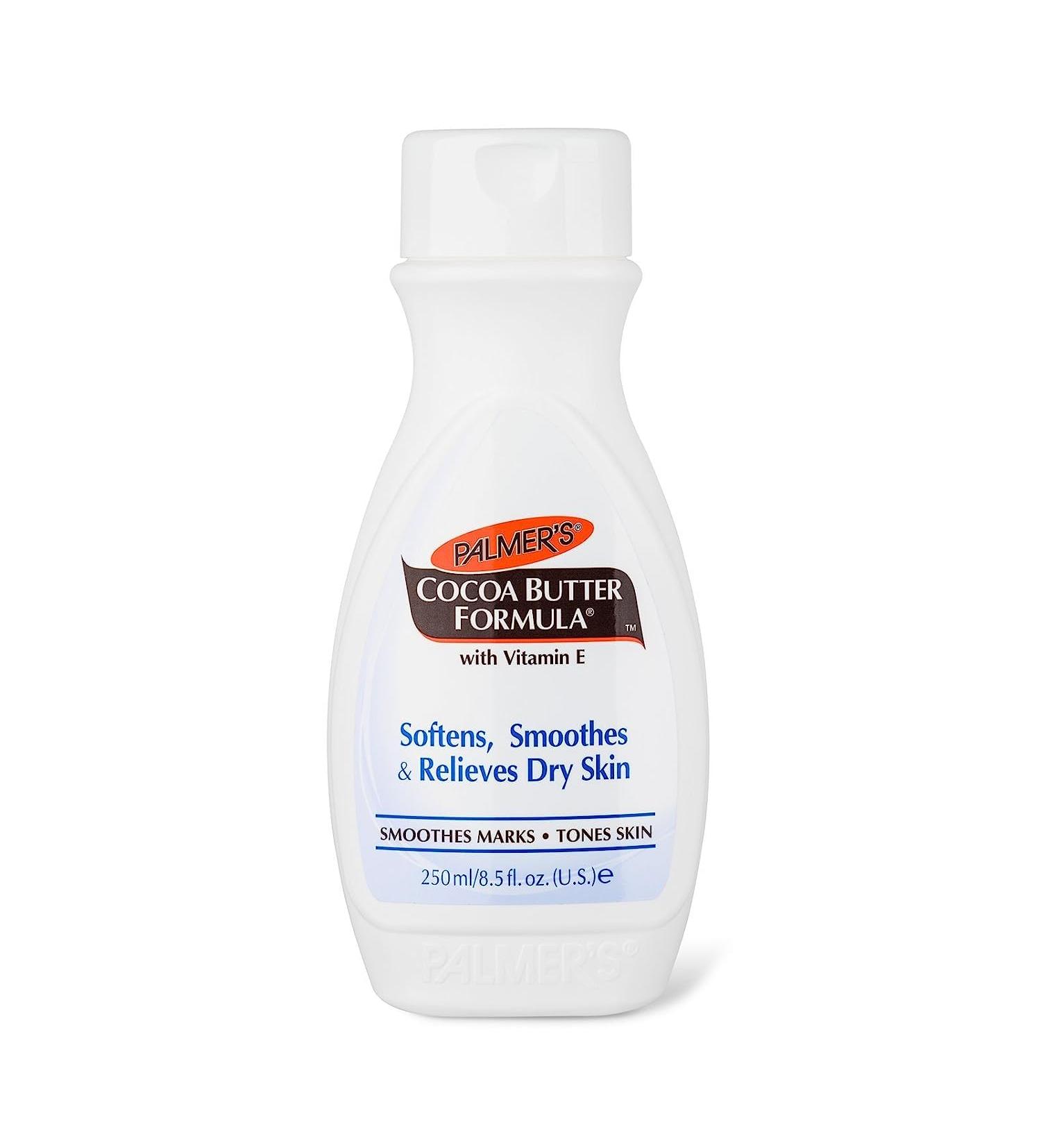 Palmer's Cocoa Butter Formula With Vitamin E Softens Smoothes & Relieves Dry Skin 24 Hour Moisture Smoothes Marks Tone Skin 250ml Cocoa Butter 250 ml (Pack of 1)