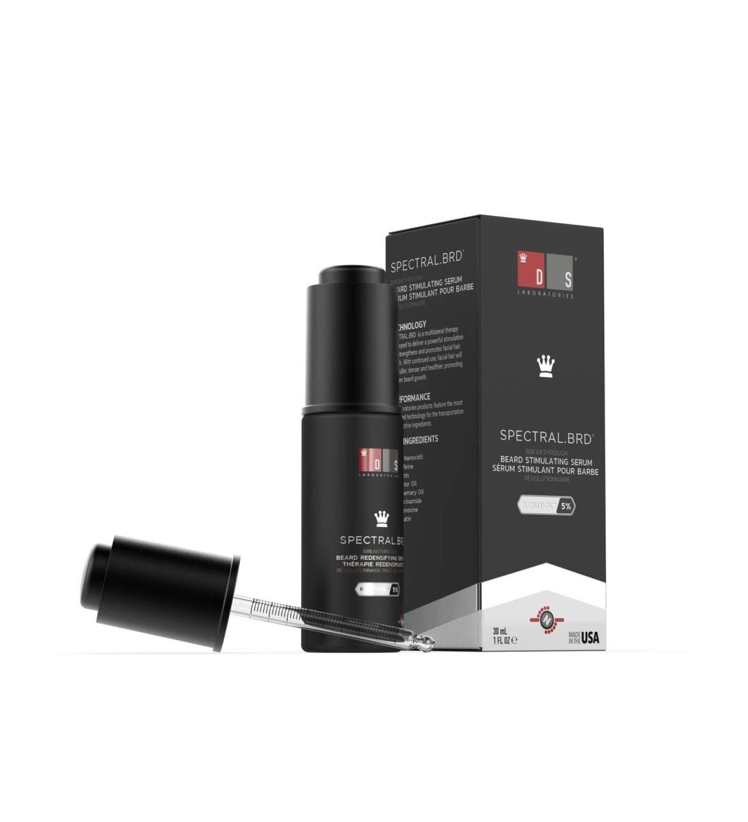 Spectral.BRD Beard Growth Serum by DS Laboratories - Accelerate Beard Growth & Thickening Formula for Men - Reduce Patchiness, Promote Fuller & Thicker Beard - 30ml - Buy Online on GoSupps.com