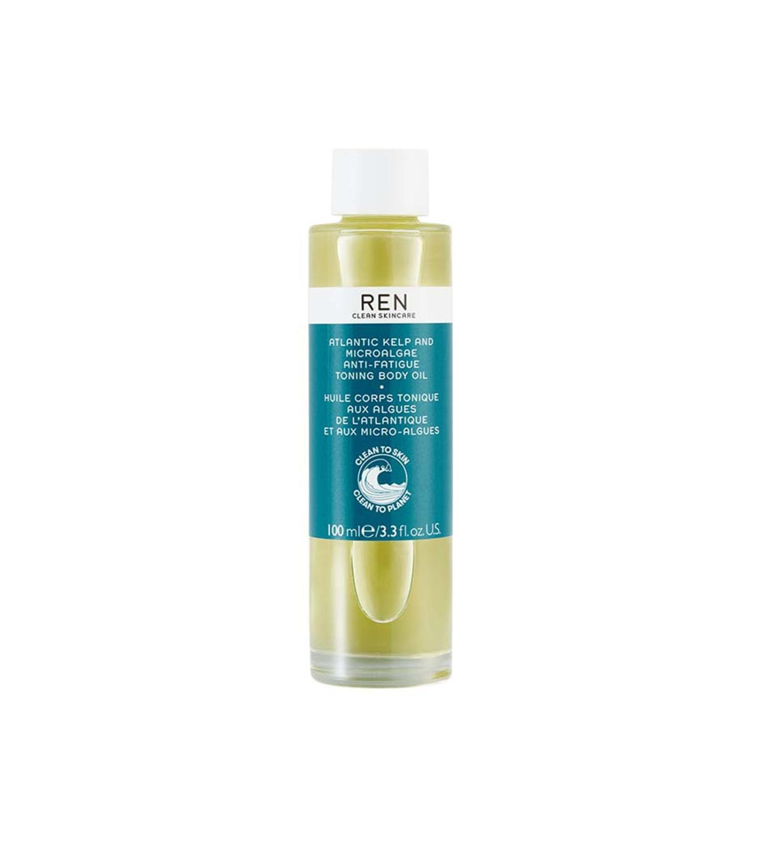 REN Clean Skincare Atlantic Kelp & Microalgae Anti-Fatigue Toning Body Oil - 3.3 Fl Oz | Shop Internationally for Nourished Skin - Buy Online on GoSupps.com