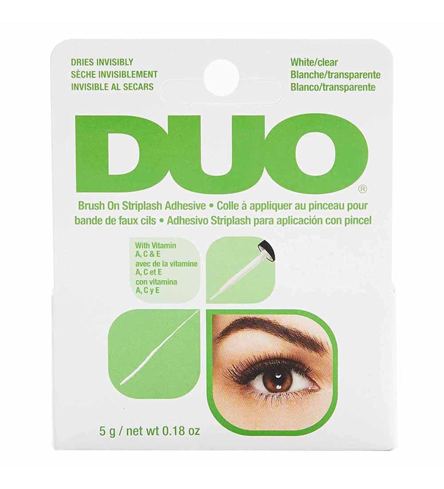 Duo Brush-On Lash Adhesive with Vitamins A, C & E - Clear 0.18 oz | Long-lasting Formula - 1-Pack - Buy Online on GoSupps.com