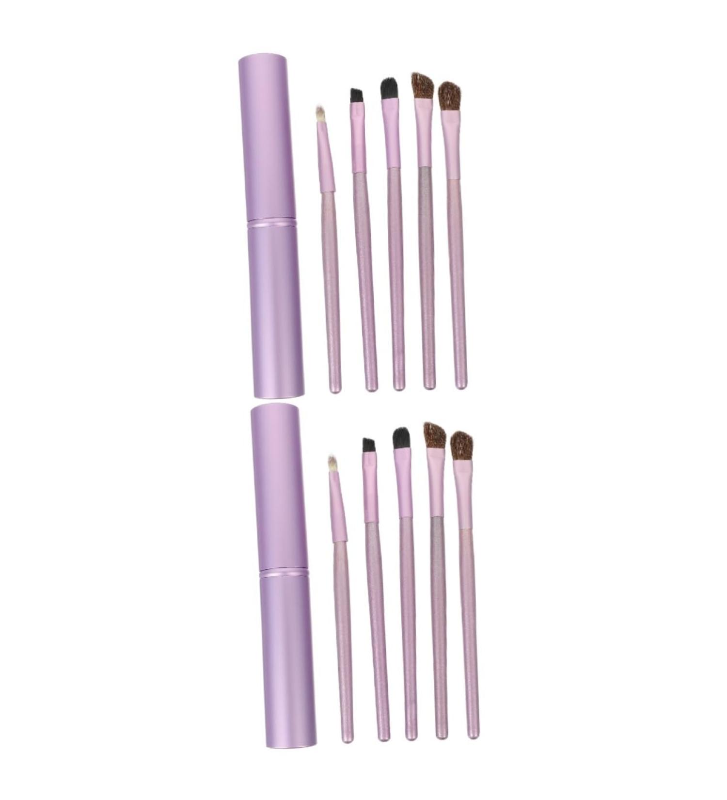Healeved 10 Pcs Horsehair Eyeshadow Brush Eyeshadow Brush Travel Makeup Brush Purple Nylon Wool - Buy Online on GoSupps.com