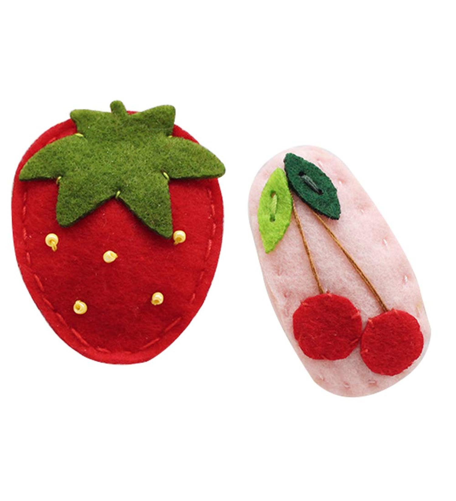 CRIZAN Handmade Felt Strawberry Hair Clips Set for Baby Girls - Buy Online on GoSupps.com