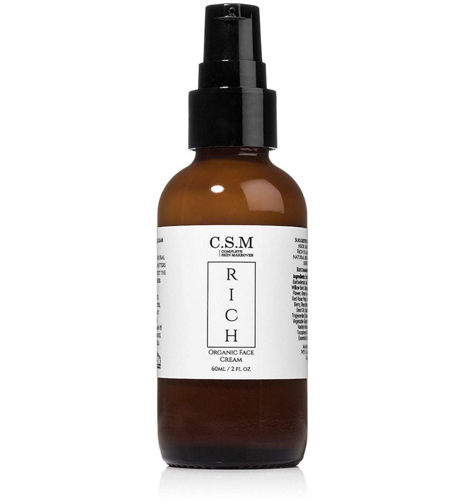 CSM RICH Organic Moisturizing Face & Eye Cream | Vitamin C B5 Ceramides | Anti-Aging Natural Skin Care | Day & Night Lotion - Made in USA - Buy Online on GoSupps.com