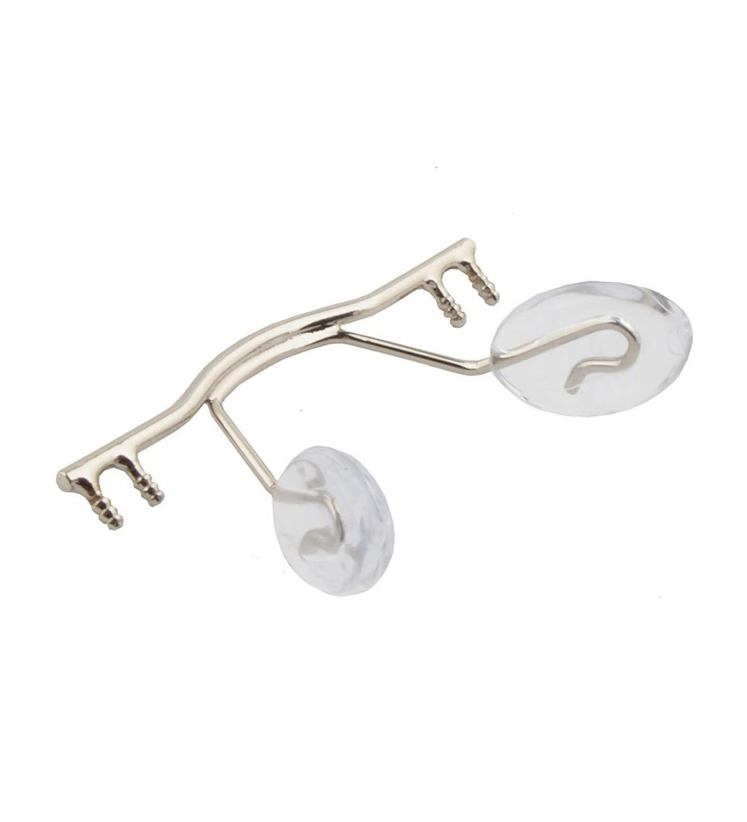 10 Pack Eyeglass Bridge Replacement - Rimless Frame Metal Nose Bridge with Pads | Silver Eyewear Accessories - Buy Online on GoSupps.com