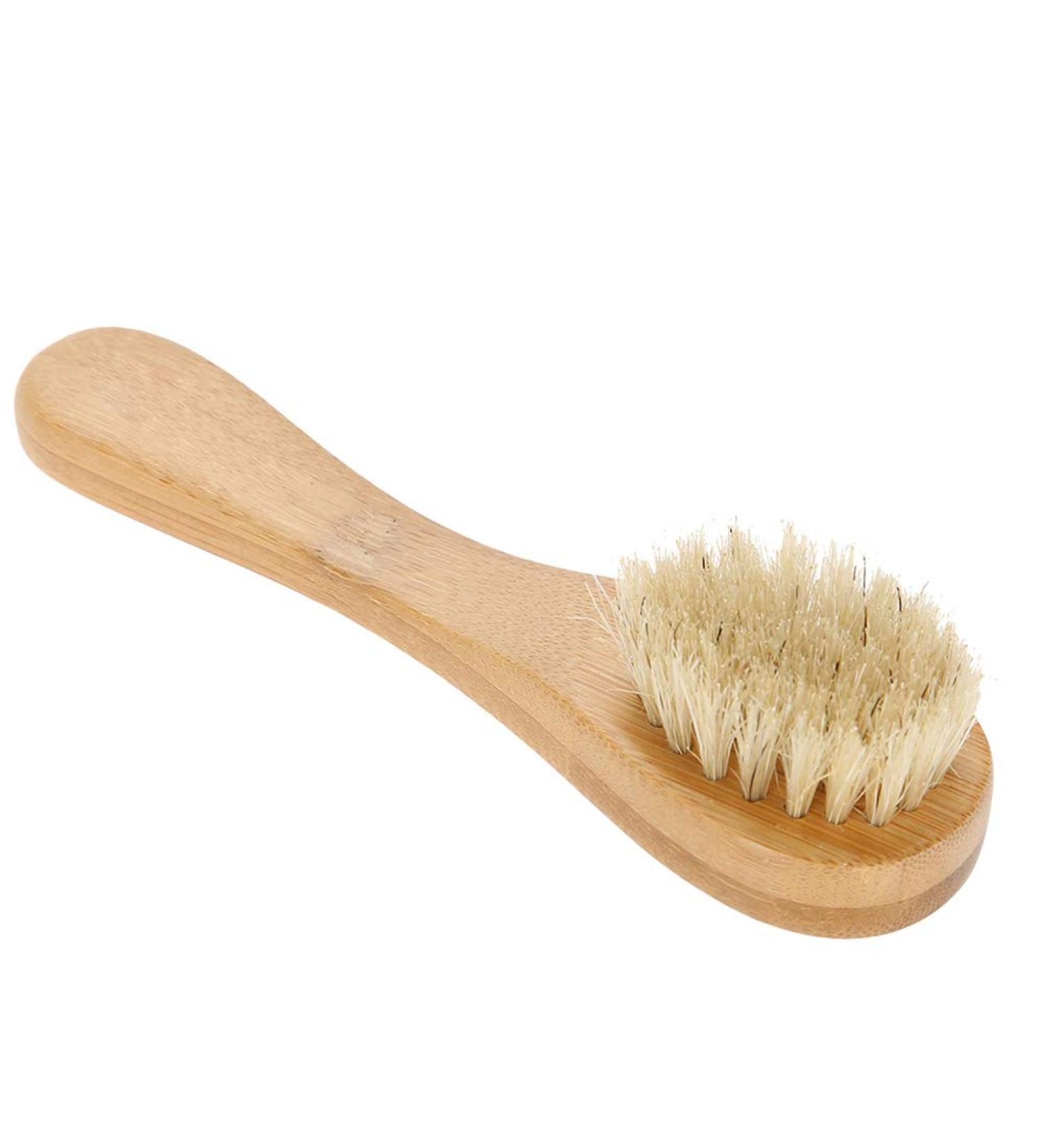 Face Cleansing Brush For Facial Exfoliation Bristles Brush For Dry Brushing Cleaning Skin Brush Tool Set of Wooden Handle Skin Cleaning Scrubbers For Men and Women - Buy Online on GoSupps.com