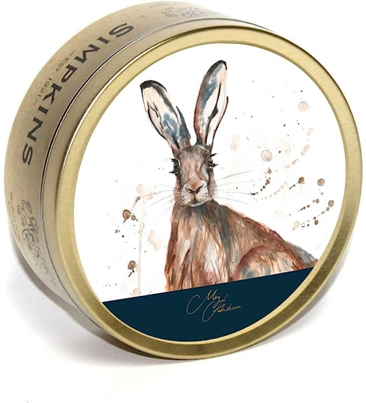 Simpkins - Meg Hawkins - Hare Tin with Mixed Fruit Drops - Travel Sweets 175g - Pack of 2 in Premier Life Store Box