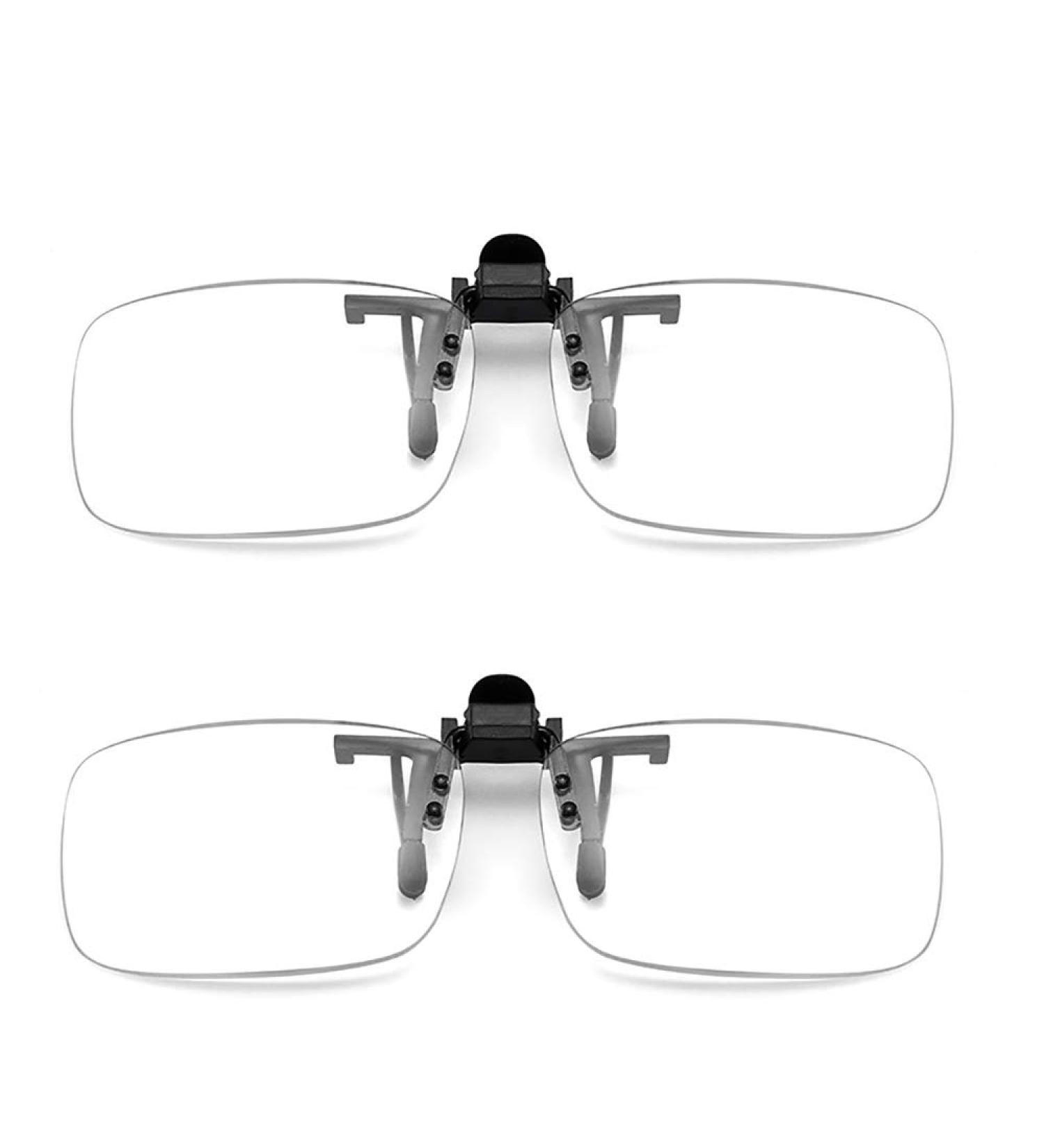 Buy HHCC Portable Reading Glasses - 2 Pieces with Clip Transparent Lens Anti-Blue Light +1.00 to +3.00 Diopters - International Shipping Available - Buy Online on GoSupps.com