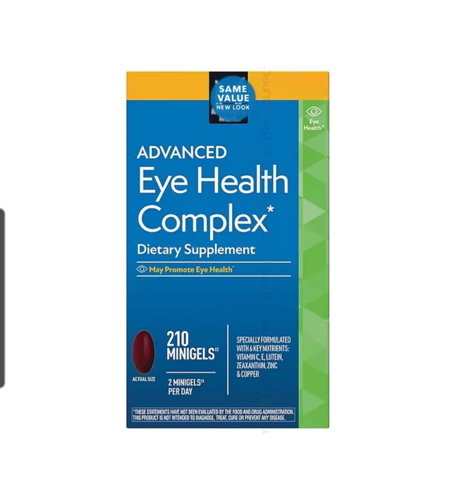 Advanced Eye Health Complex Minigels (210 Servings.) Nutritional Vision Support with Key Antioxidants and Zinc