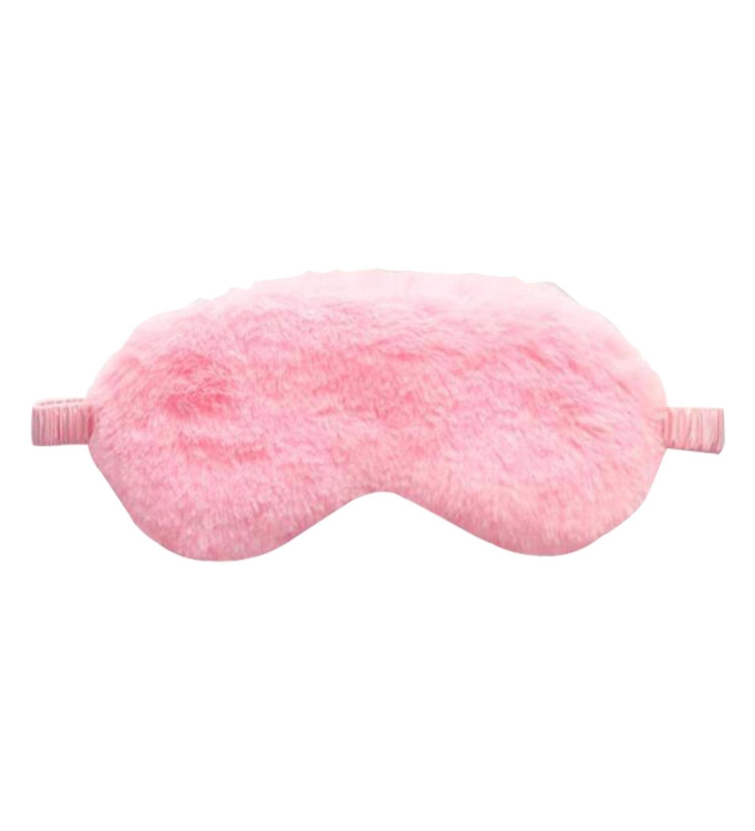 Plush Sleep Mask - Soft Comfortable Eye Cover for Women Men - Pink - Buy Online on GoSupps.com