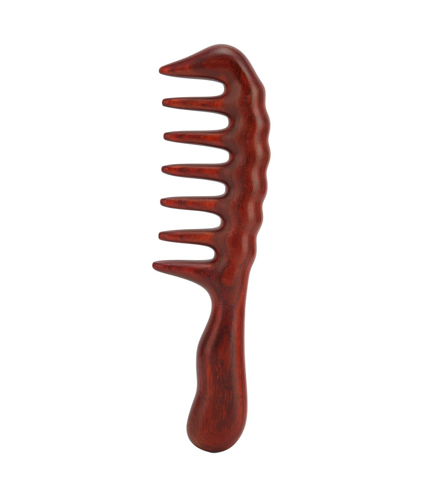 Verdant Touch Sandalwood Massage Combs - Wide Tooth Wooden Hair Comb for Scalp Massage | International Shipping Available - Buy Online on GoSupps.com