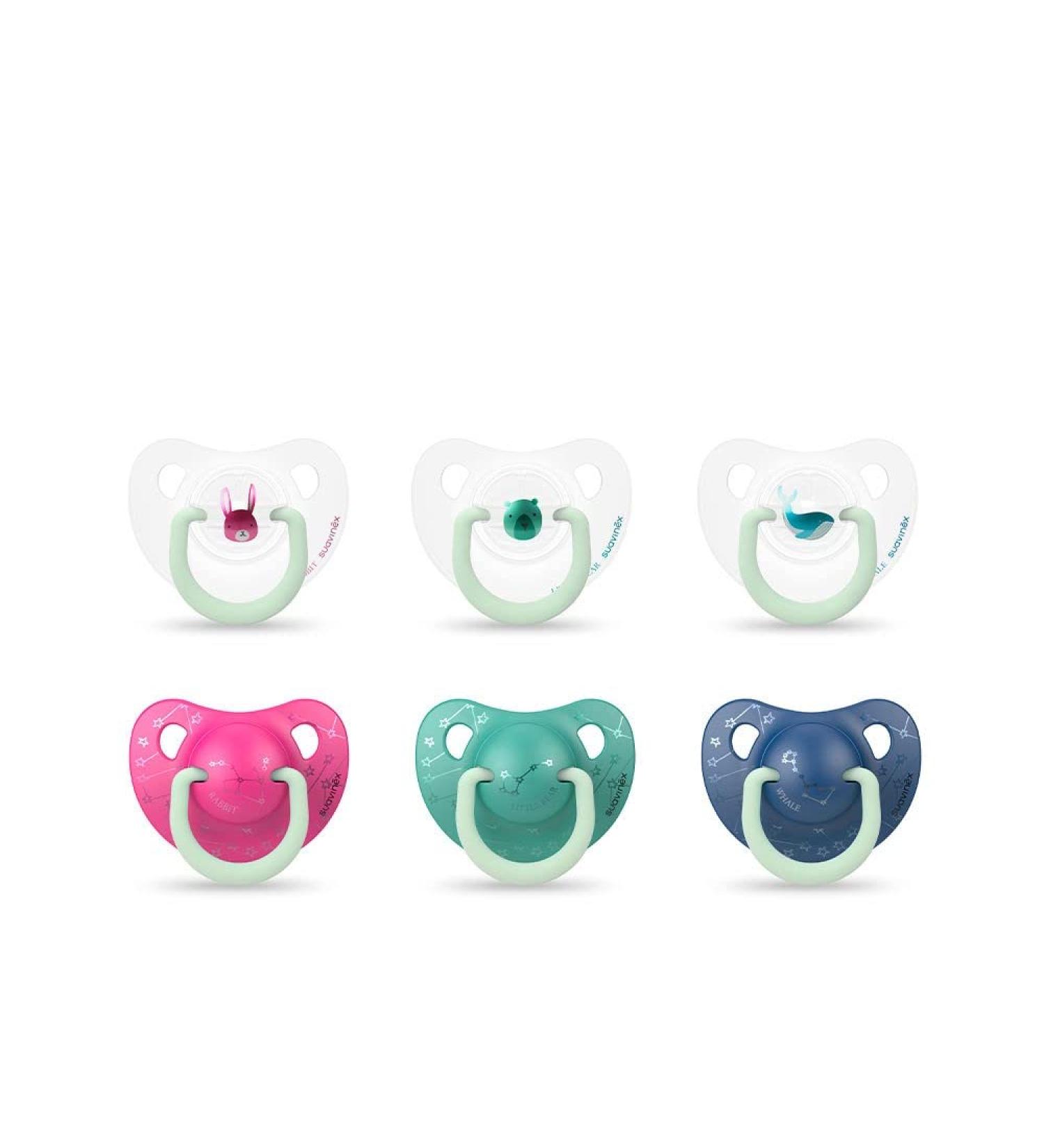 Night pacifier Tet.Anato. Silicone 0-6 m 2 pieces