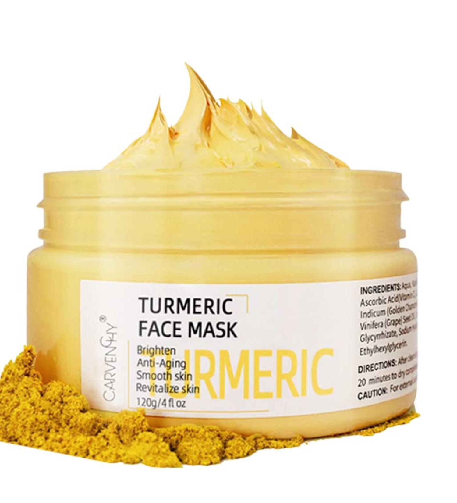 Turmeric Vitamin C Clay Mask - 4oz Facial Mask for Dark Spots, Acne, and Oil Control - Buy Online on GoSupps.com