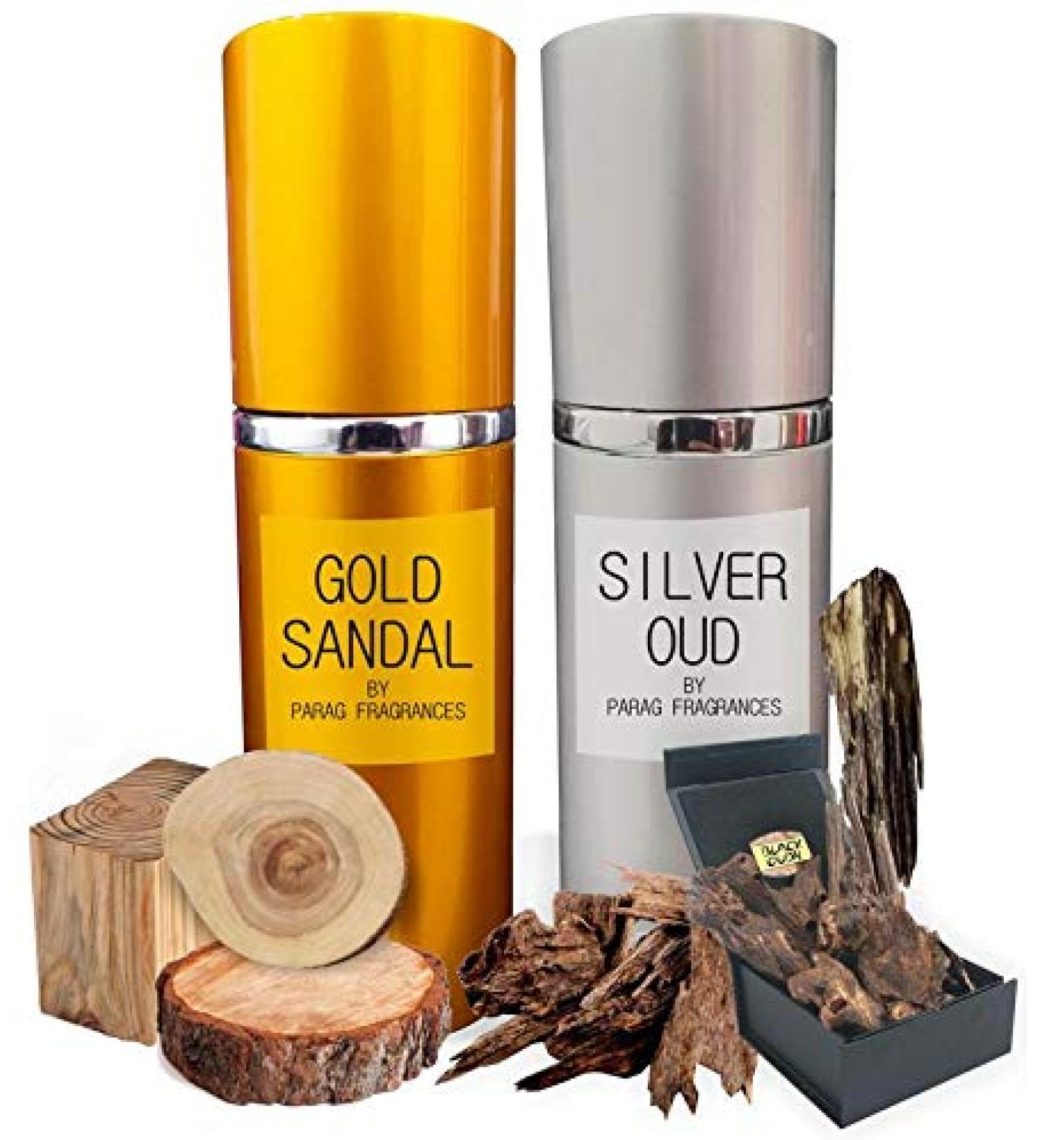 Parag Fragrances Combo Pack of Silver Oud 60ml and Gold Sandal 60ml Eau De Perfume For Men - Buy Online on GoSupps.com