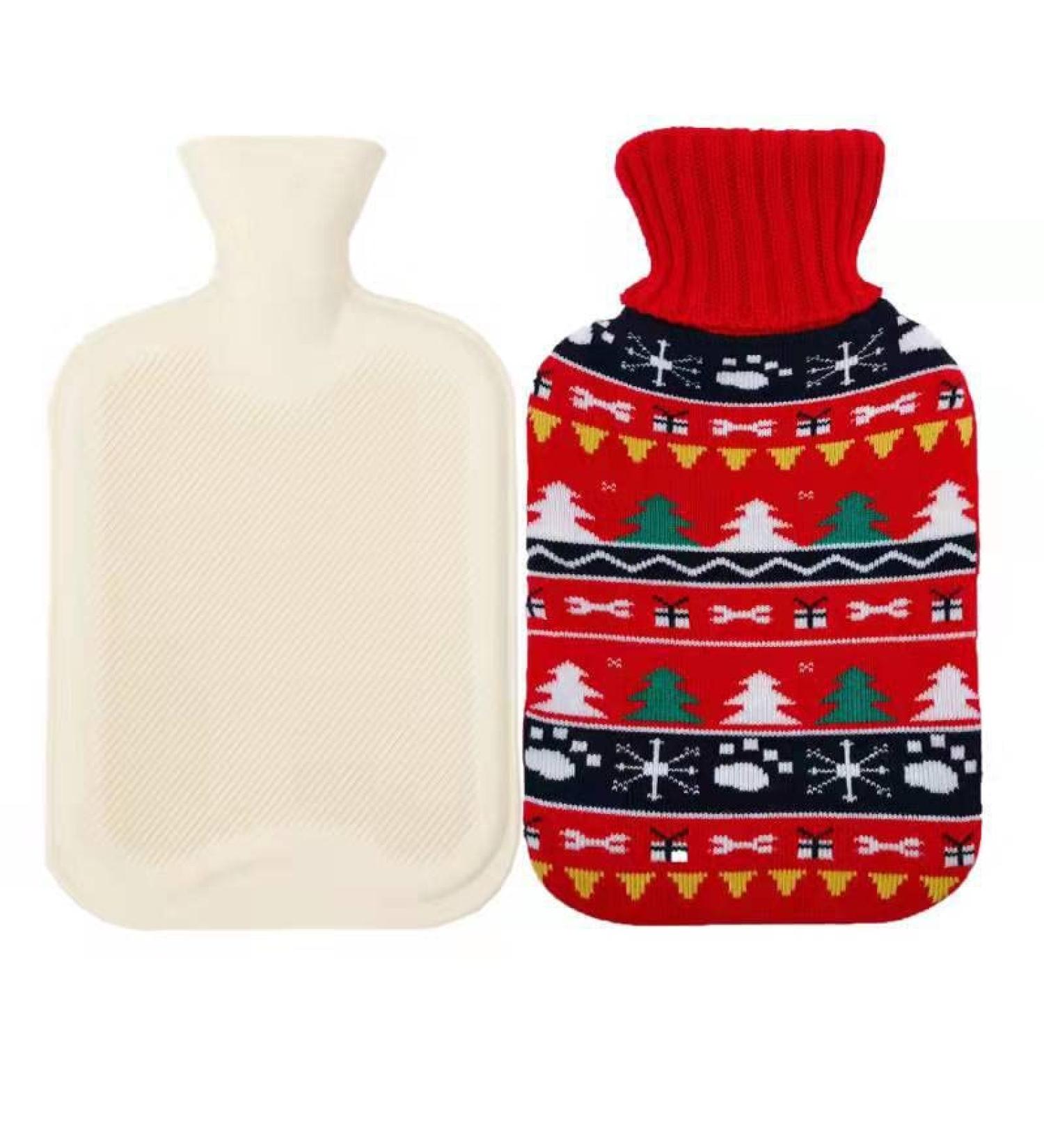 MYAMIA 1L Hot Water Bottle with Cover - Rubber Hot Water Bag for Pain Relief & Comfort - International Shipping Available - Buy Online on GoSupps.com