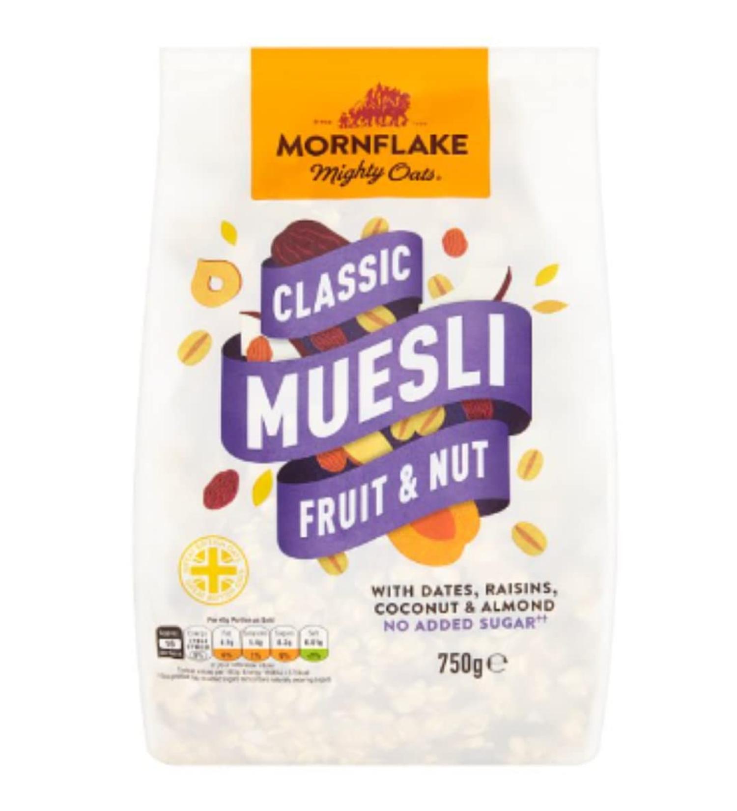 Mornflake Mighty Oats Classic Muesli Fruit & Nut 750g x 1 Muesli 1