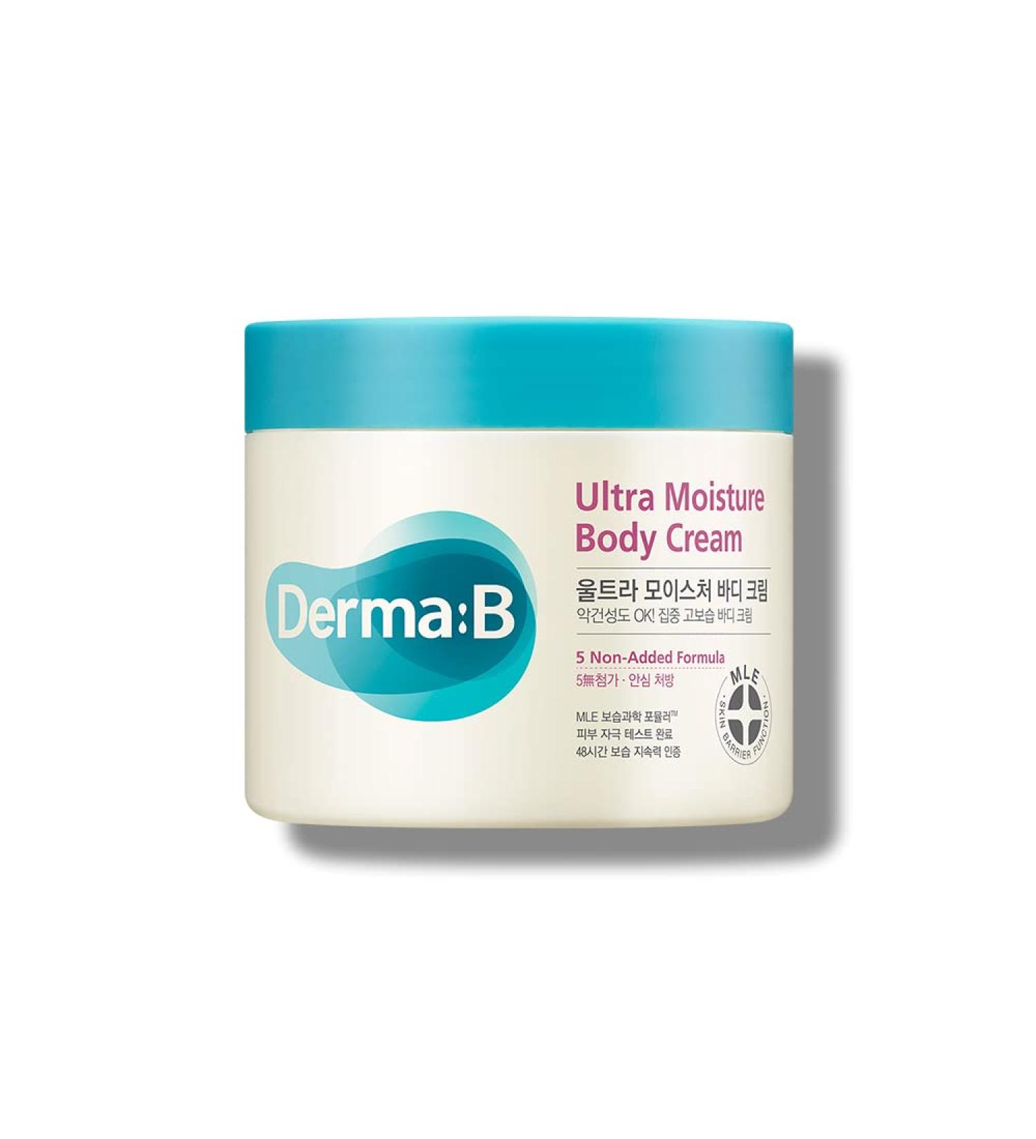 Derma B Ultra Moisture Body Cream with Olive Oil & Allantoin - 48 Hours Hydration 14.54 Fl Oz (430 ml) - Best Moisturizer for Dry Skin - Buy Online on GoSupps.com