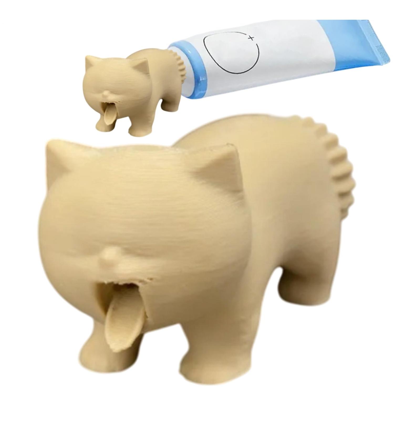 Birtern Toothpaste Caps Cat Vomit Toothpaste Squeezer Cute Toothpaste Squeezer for Bathroom Shower Dormitory Home Countertop Kids Animal Lover - Buy Online on GoSupps.com