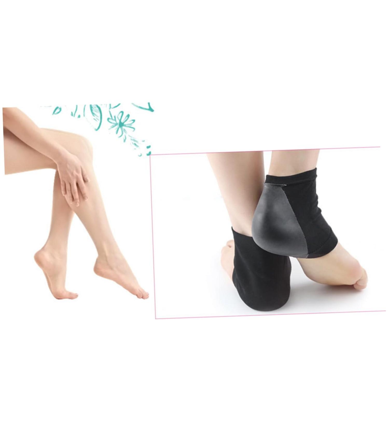 FRCOLOR 1 Pair Stocking Stuffera Heel Sleeve Cushion Open Toe Plantar Sleeve Heel Protector Silicone Gel Heel Arch Ankle Gelt Moisturize Sock Men and Women 10.50X8.50X0.50CM - Buy Online on GoSupps.com