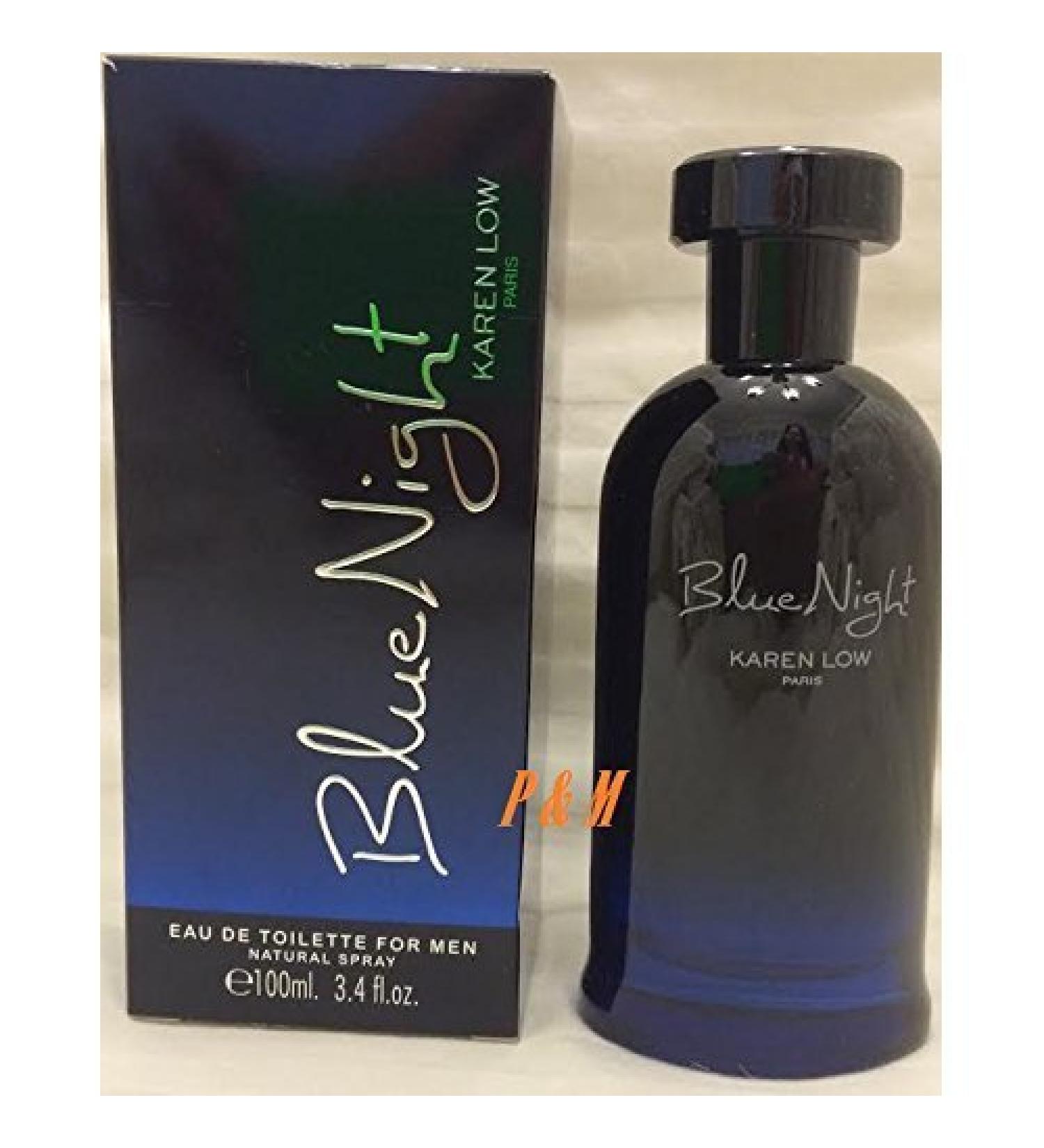 BLUE NIGHT BY KAREN LOW COLOGNE FOR MEN 3.4 OZ / 100 ML EAU DE TOILETTE SPRAY
