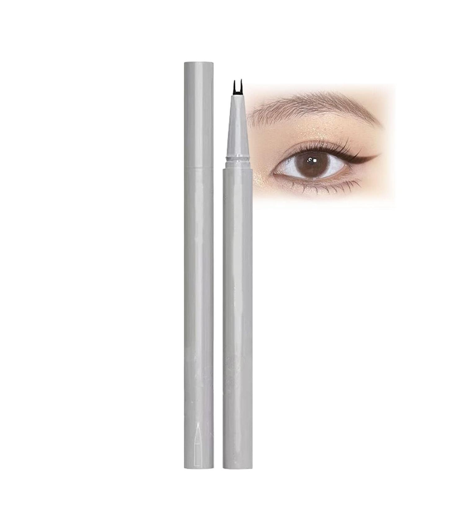 Double Tip Lower Eyelash Pencil Long Lasting Waterproof Liquid Eyeliner Two-Claw Bottom Lashes Pencil 0.01MM Waterproof Anti-Smudge (1*Brown) - Buy Online on GoSupps.com