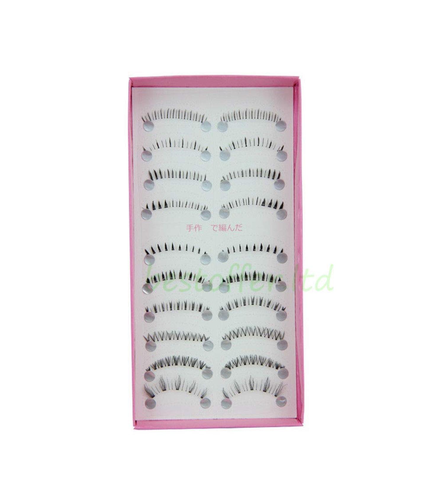 Luvodi 10 Pairs 3D False Eyelashes - Reusable Bottom Eyelash Extensions with Magnets | 20 Pieces Pack - Buy Online on GoSupps.com