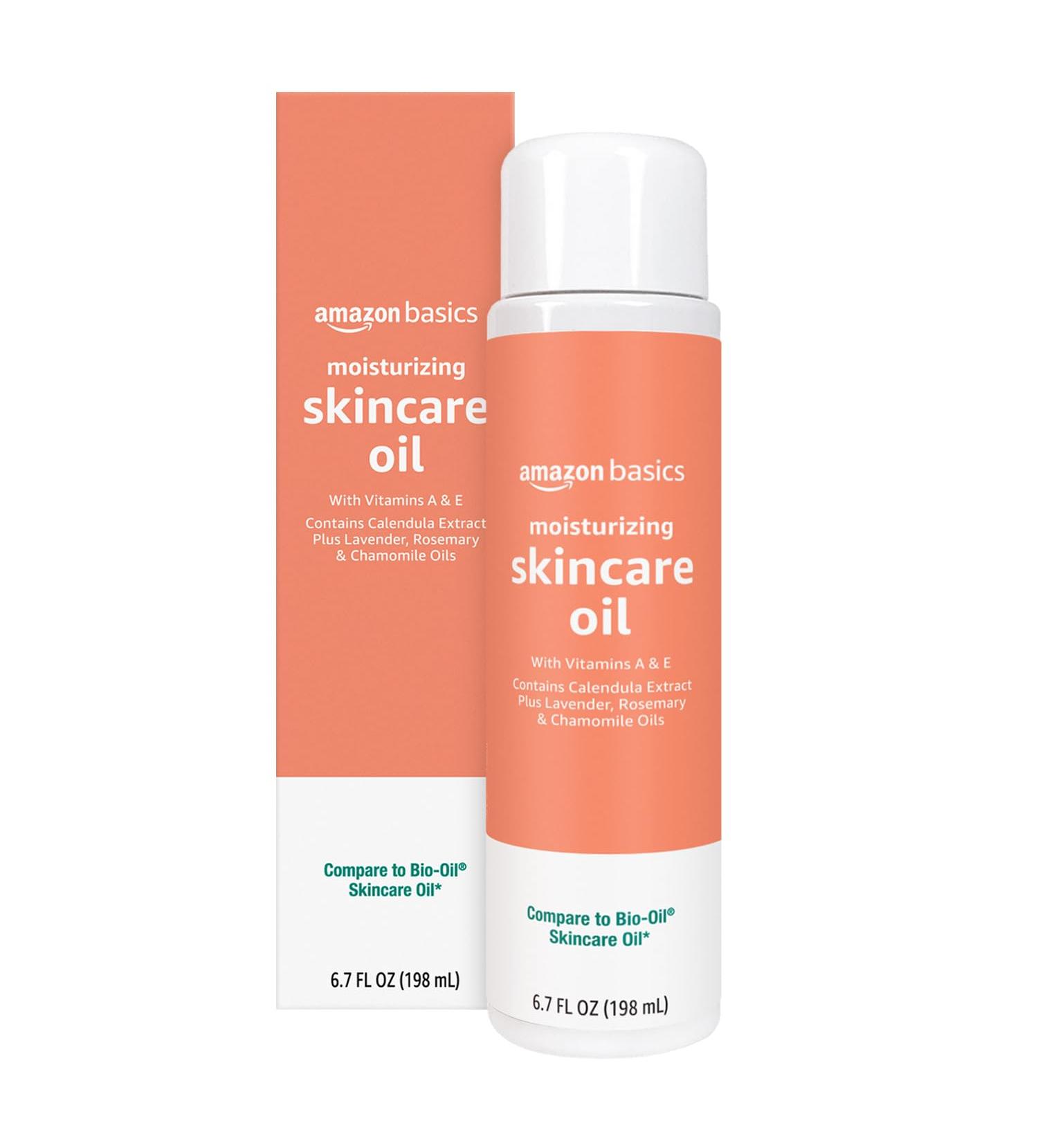 Amazon Basics Moisturizing Skincare Oil with Vitamins A & E - 6.7 Fl Oz - Nourishing Hydration for Glowing Skin - Buy Online on GoSupps.com