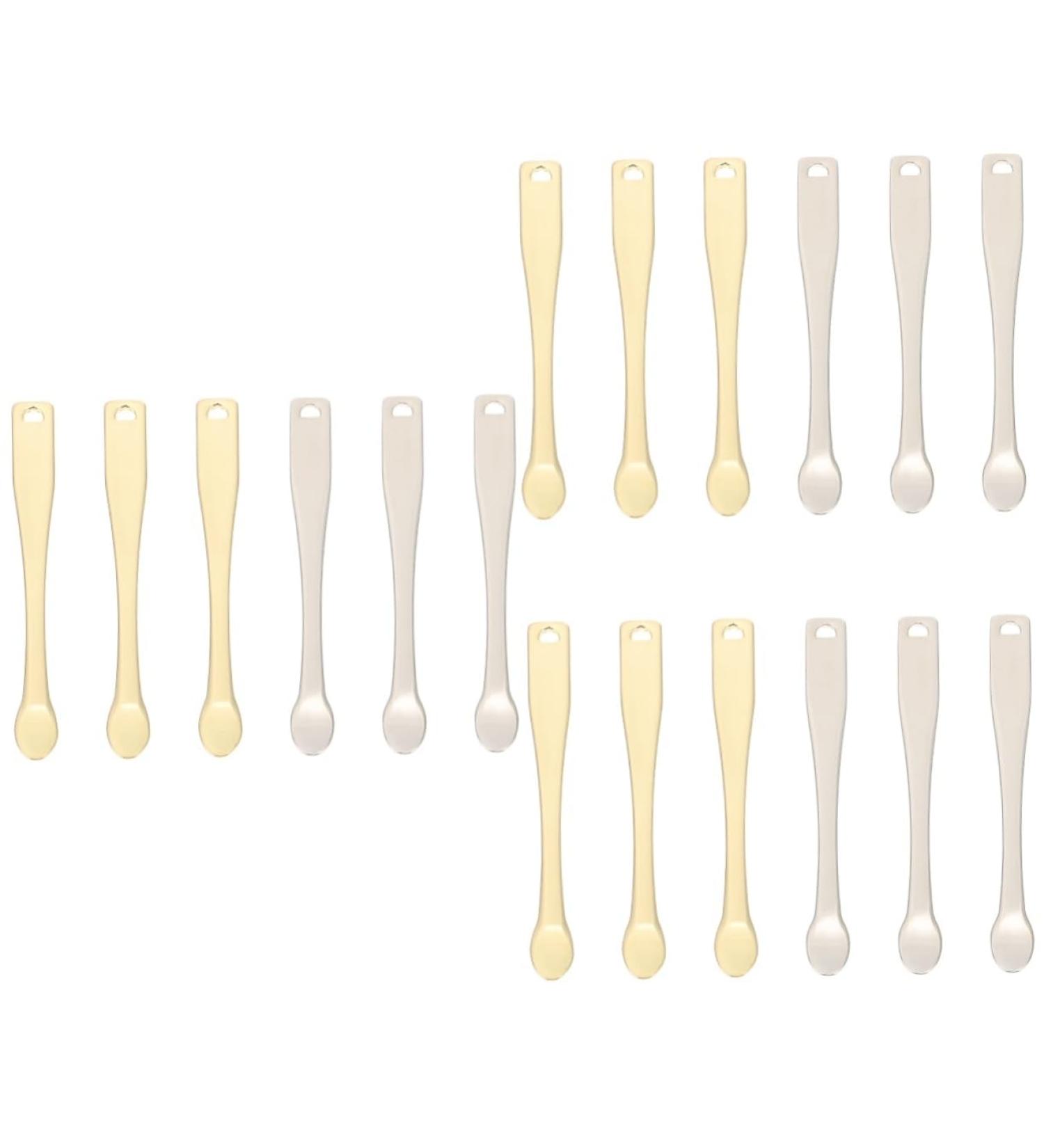 Baluue 18 Pcs Electroplating Cream Spoon Moisturizing Eye Cream Skincare Products for Face Zinc Alloy 6x2x0.7cmx3pcs Golden Goldenx3pcs - Buy Online on GoSupps.com