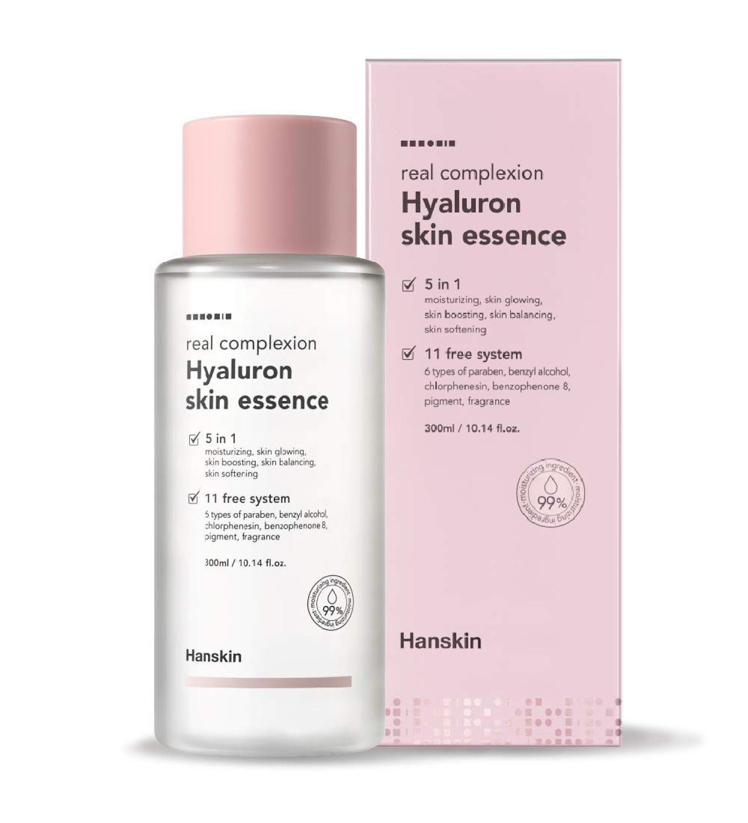 Hanskin Real Complexion Hyaluronic Skin Essence - Moisturizing Hyaluronic Acid for Glowing, Soft Skin - 10.14 fl. oz - Buy Online on GoSupps.com