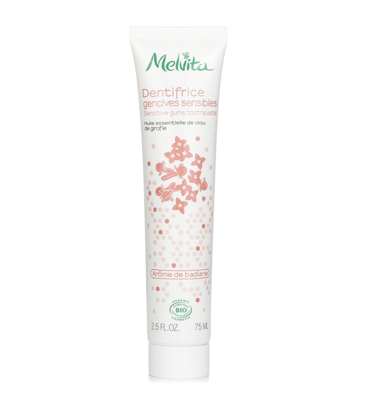 Melvita Gentle Toothpaste for Sensitive Gums Natural Formula with Soothing Ingredients Proven Effectiveness Against Inflammation Easy to Use for the Whole Family 75 ml Tube - Buy Online on GoSupps.com