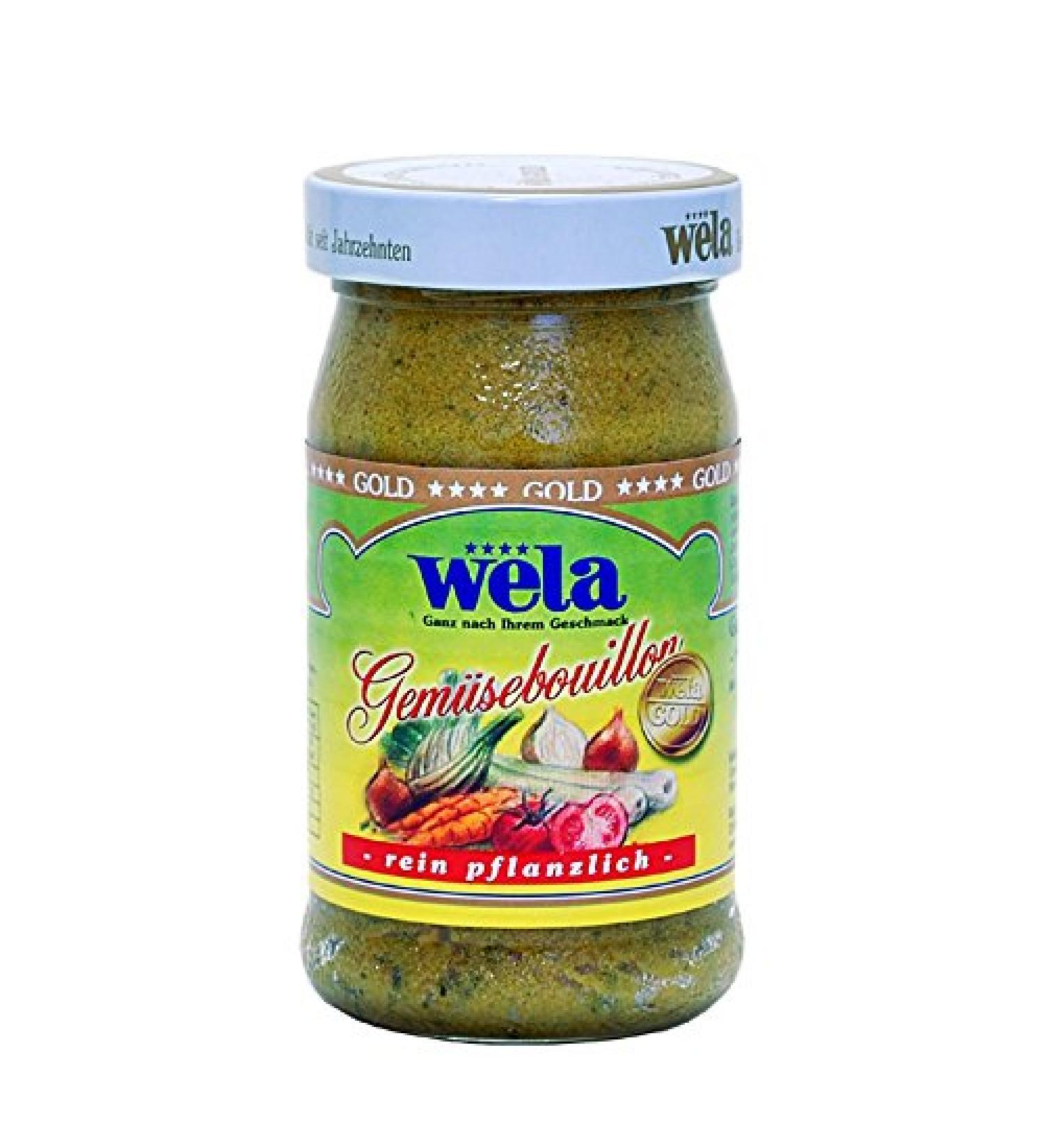 Wela Gold Vegetable Bouillon purely plant-based 1/2 glass
