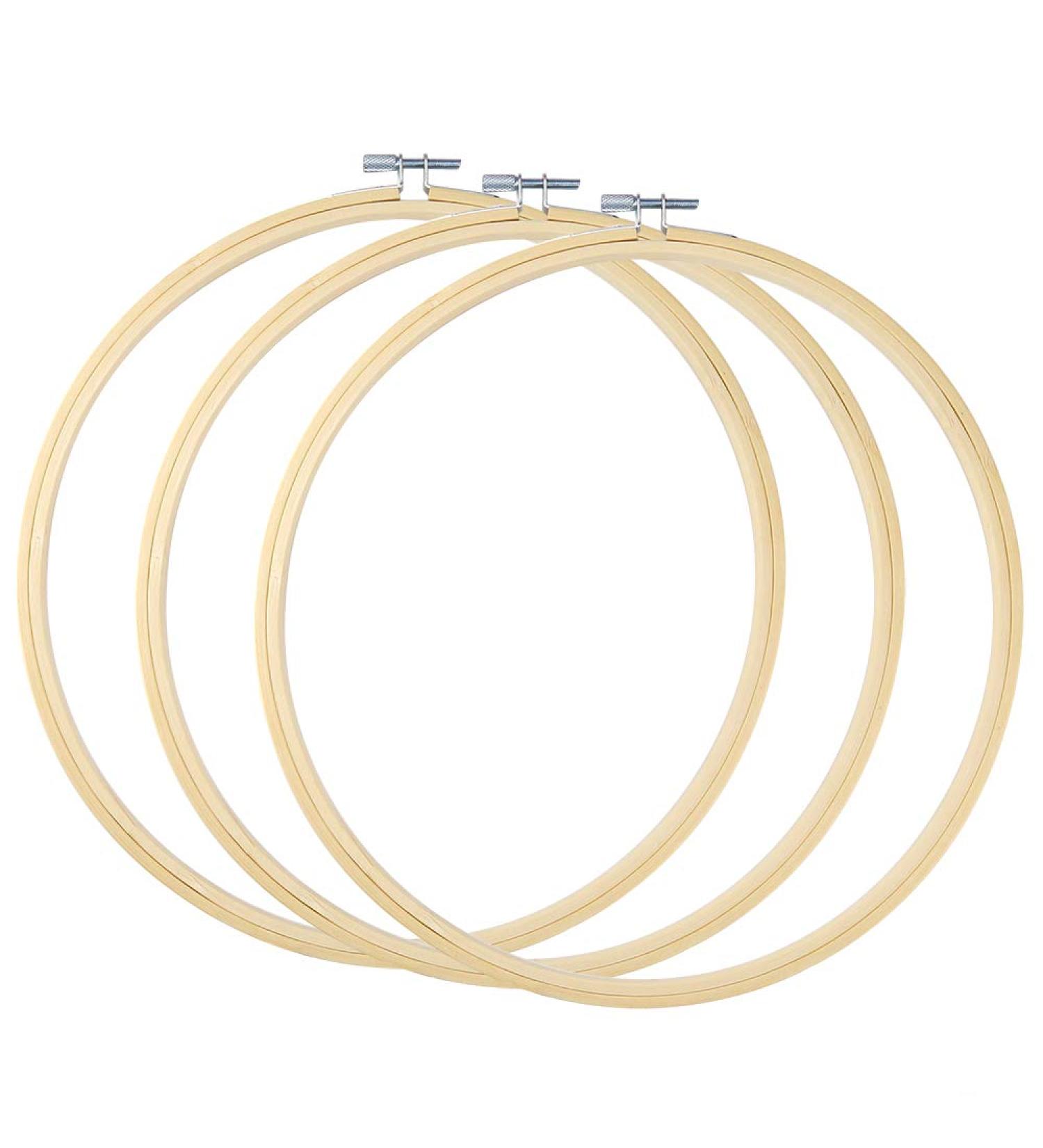 Caydo 3 Pack 12 Inch Wood Embroidery Hoop for Art Craft and Sewing - Buy Online on GoSupps.com