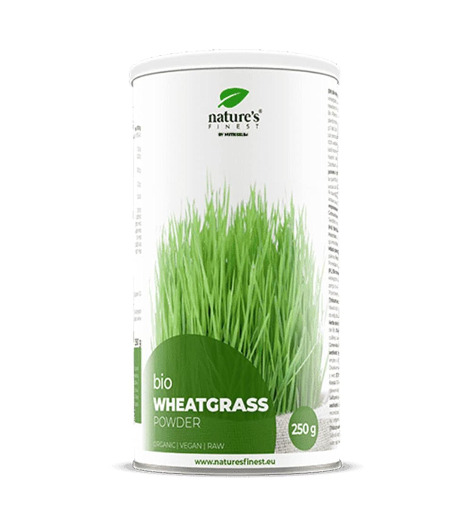 Nature's Finest Organic Wheat Grass Powder | 100% Natural Young Organic Wheatgrass | Rich Source of Protein Fiber & Chlorophyll | Third Party Tested Quality - Buy Online on GoSupps.com