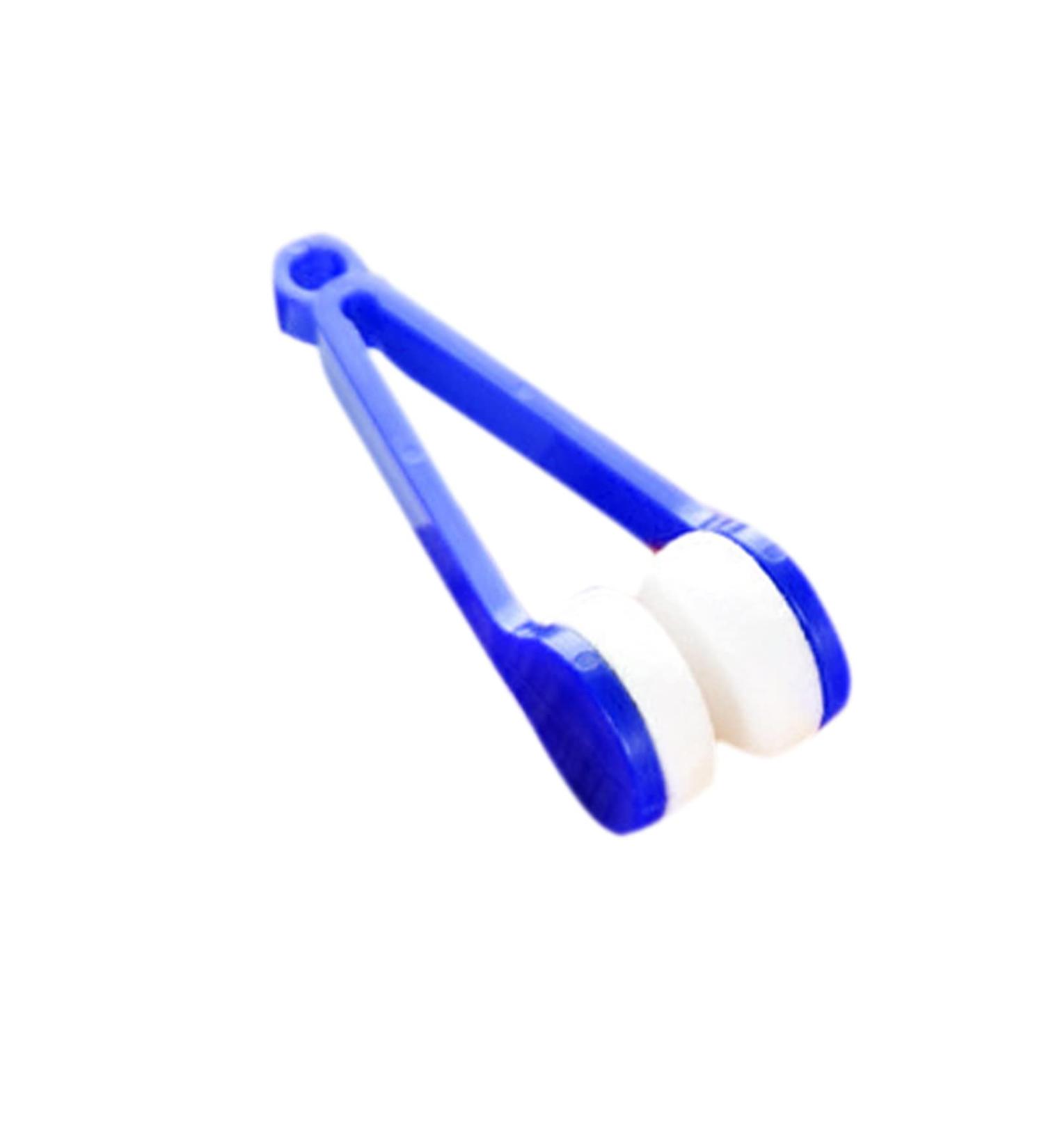 Portable Glasses Brush - Ergonomic Soft Sunglasses Clip | Durable & High-Quality Safe Design (Blue) - Buy Online on GoSupps.com