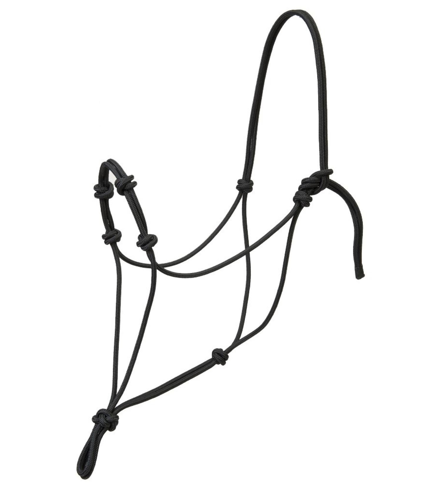 Weaver Leather Silvertip Four Knot Rope Halter Black Large