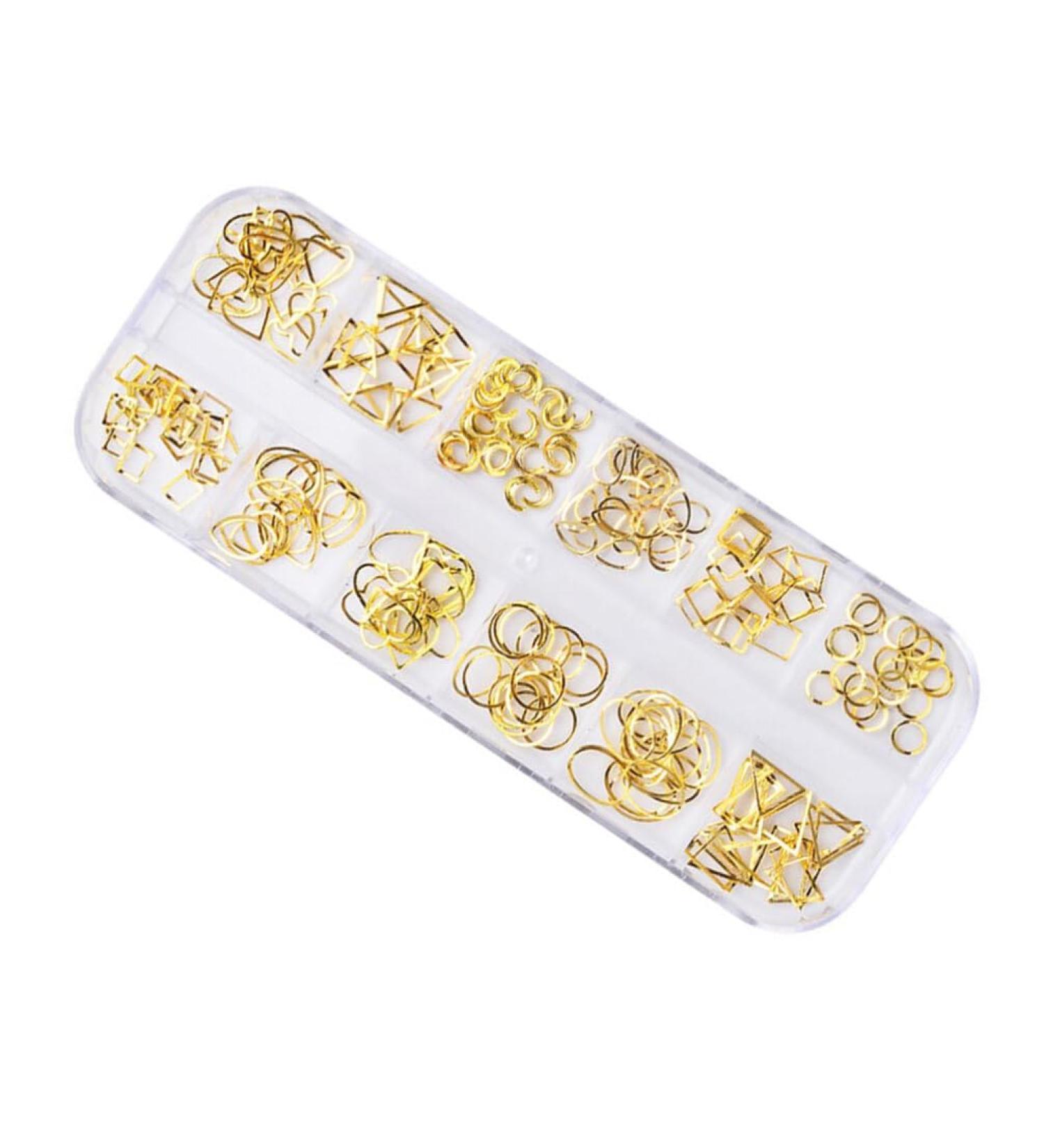 minkissy 1 Box Faux Nails Artificial Nails Nail Art Decorations Cell Phone Decoration Rose Gold Decorations Nail Tools Diy Nail Accessories Nail Art Ornaments Manicure Decorate Metal 3d Size 1 Picture 1