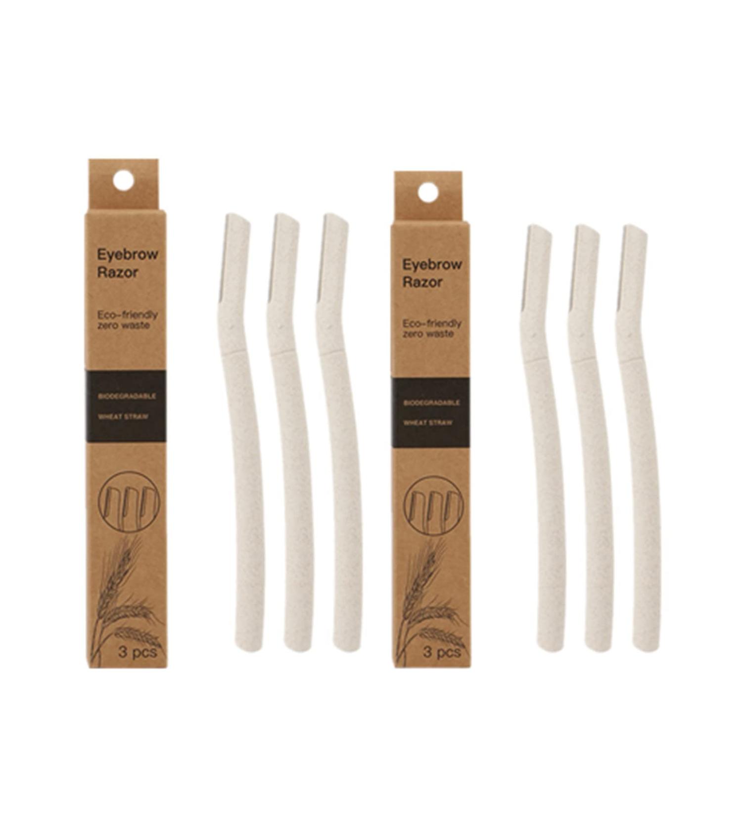 Cheeroyal Biodegradable Dermaplaning Blades - 3/6 Pack Facial Razors for Men & Women - Eco-Friendly Peach Fluff Razor - Buy Online on GoSupps.com