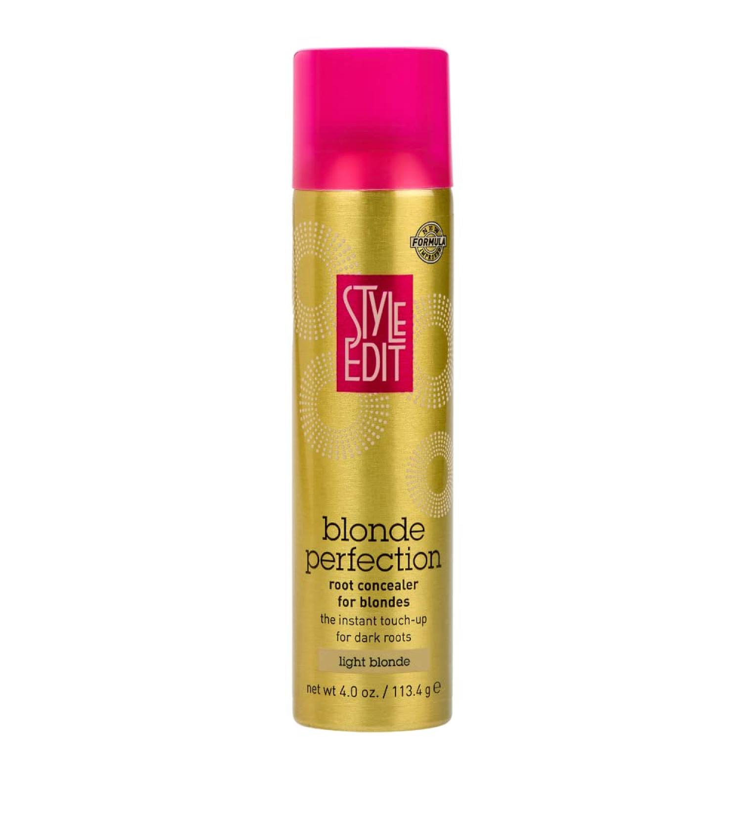 Style Edit Light Blonde Root Concealer Touch Up Spray - Professional Salon Quality Cover Up for Grey Roots - 4 Ounce - Buy Online on GoSupps.com